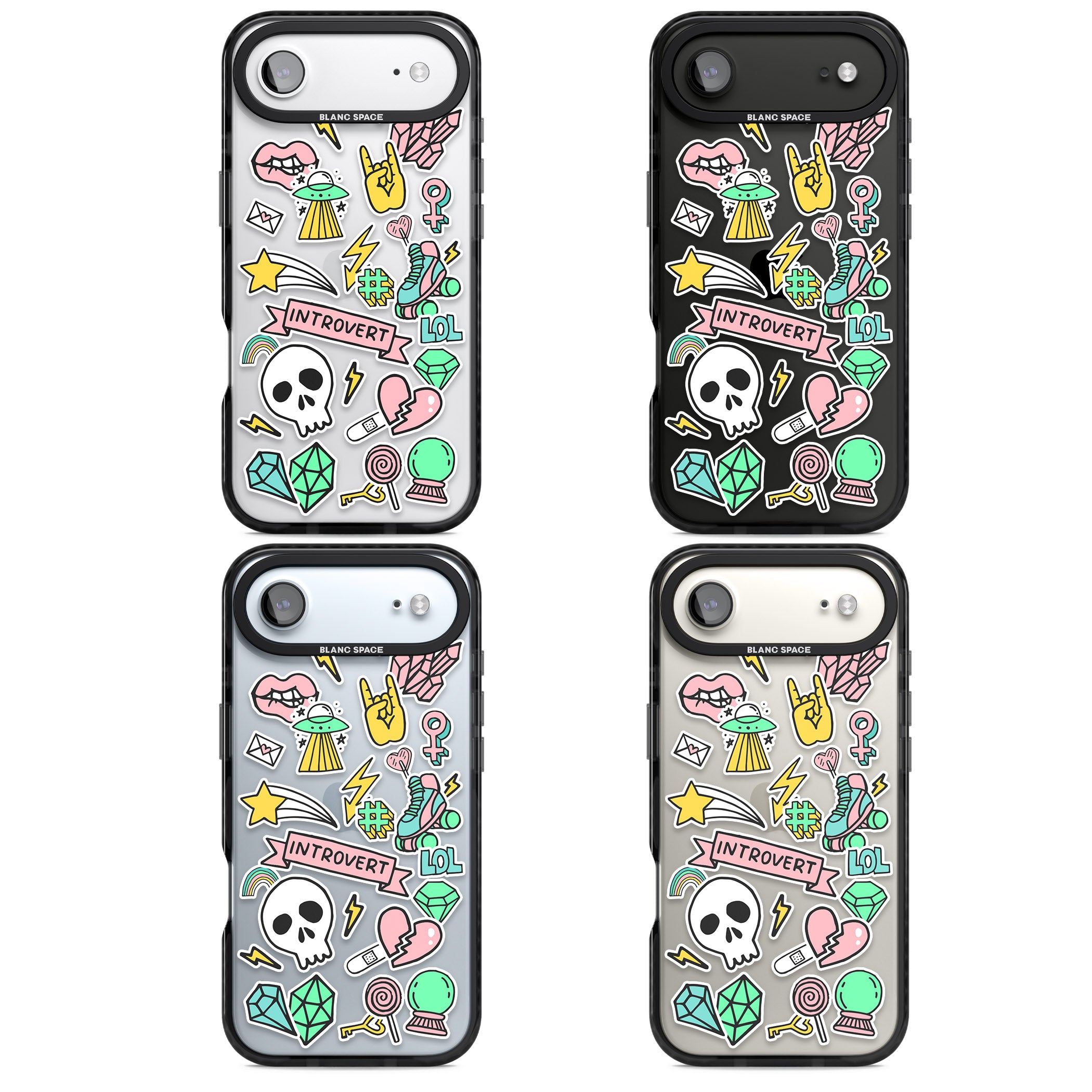 Introvert Sticker iPhone 17 Air Impact Black Phone Case APT Impact Protection