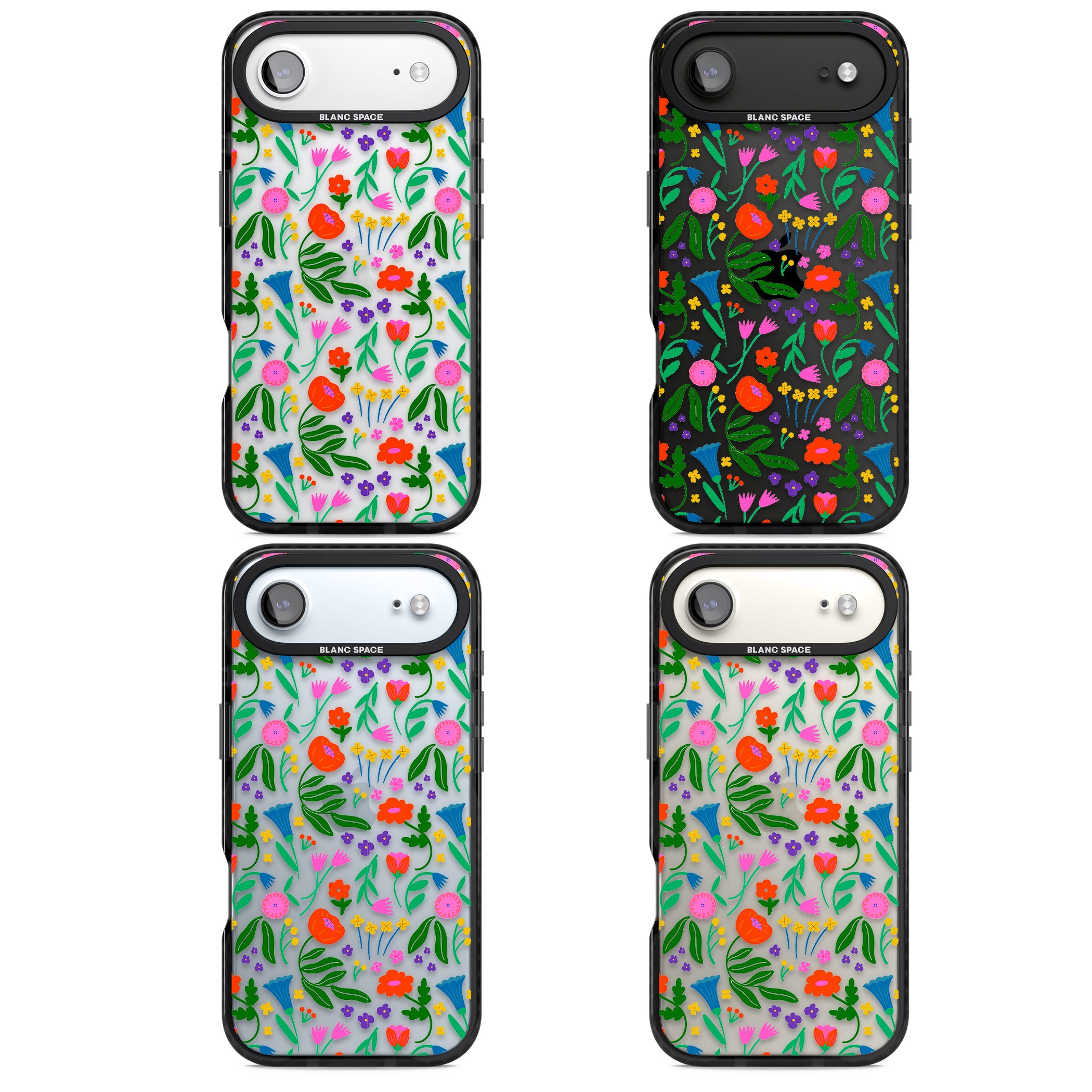 Summer Floral Fiesta iPhone 17 Air Impact Black Phone Case APT Impact Protection