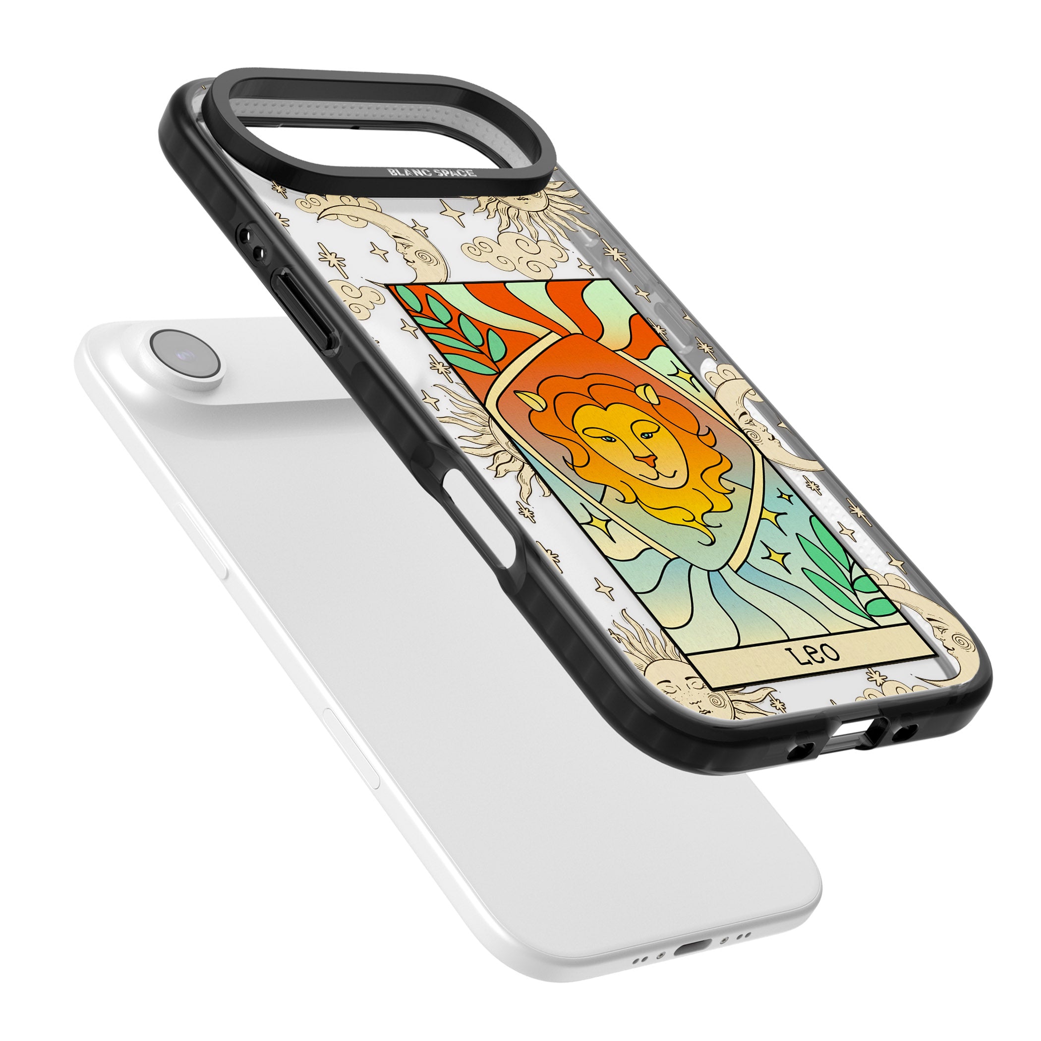 Celestial Zodiac Leo iPhone 17 Air Impact Black Phone Case Colours