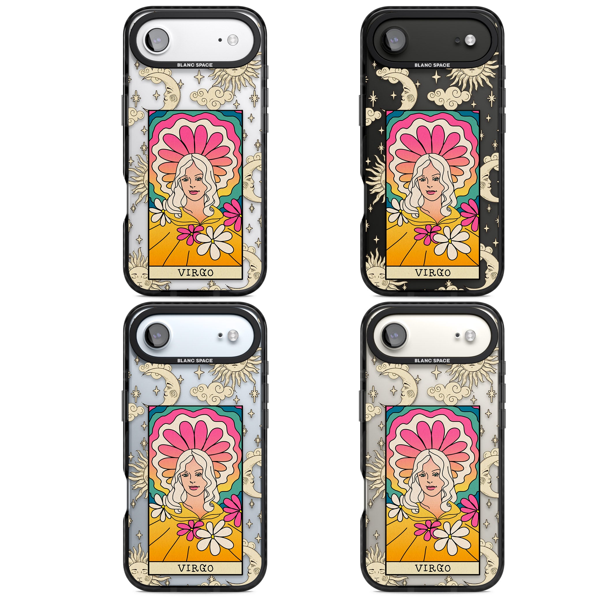 Celestial Zodiac Virgo iPhone 17 Air Impact Black Phone Case APT Impact Protection