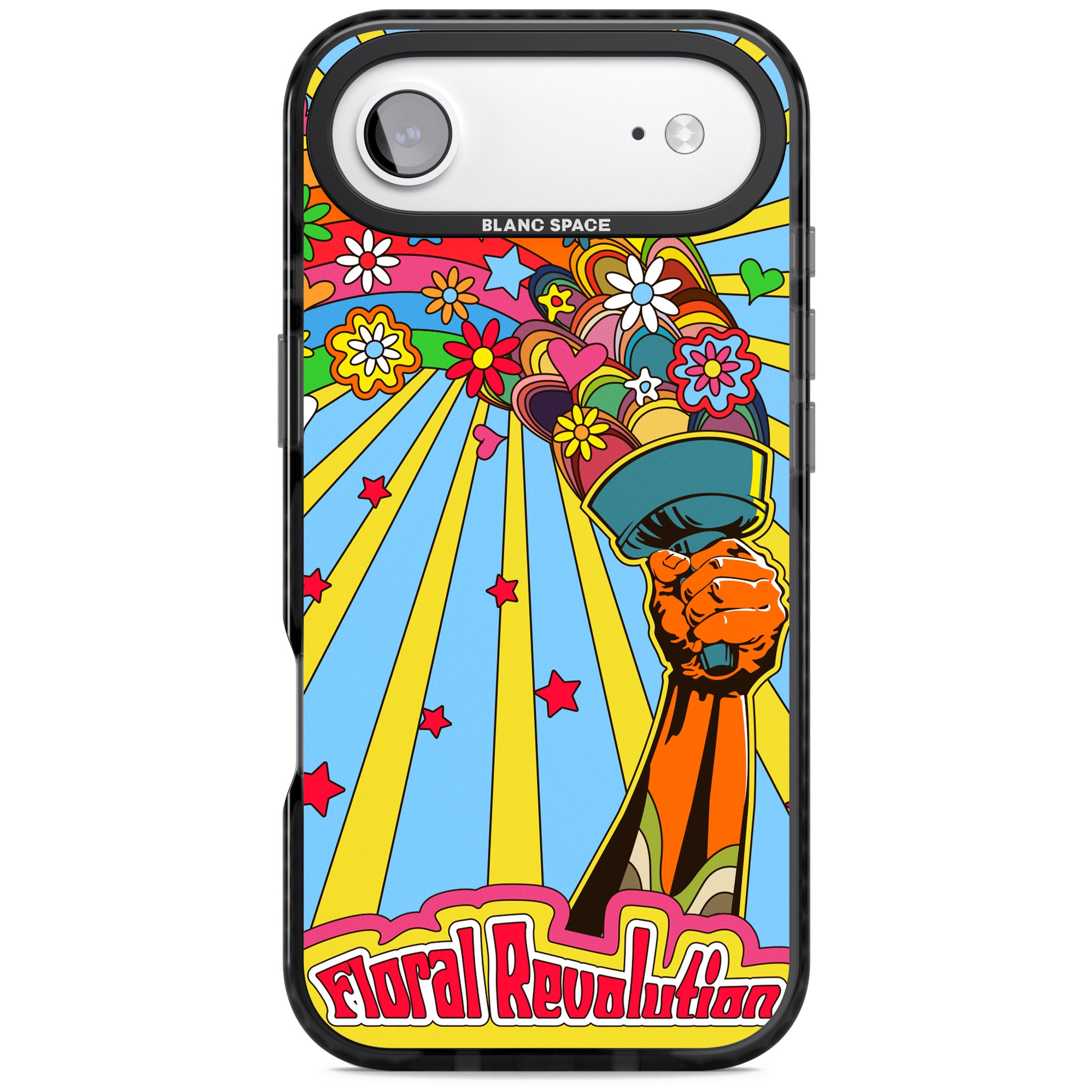 Floral Revolution iPhone 17 Air Impact Black Phone Case