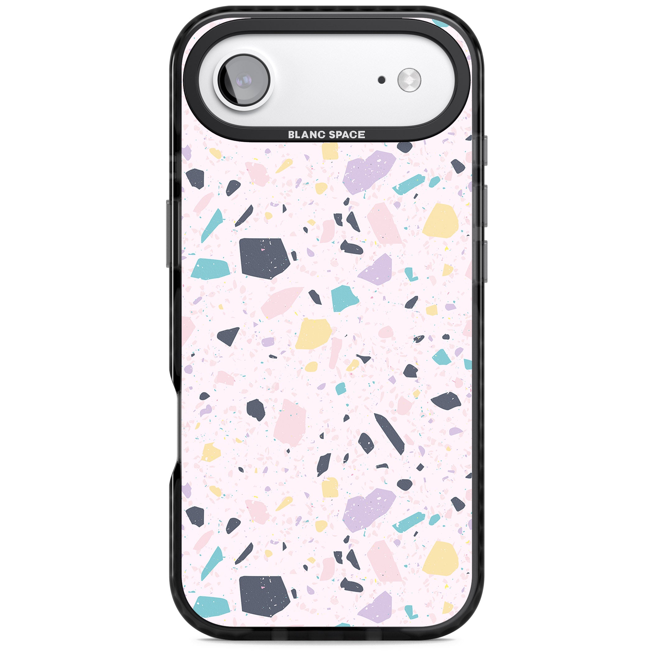 Pink, Purple & Turquoise Terrazzo Pattern iPhone 17 Air Impact Black Phone Case