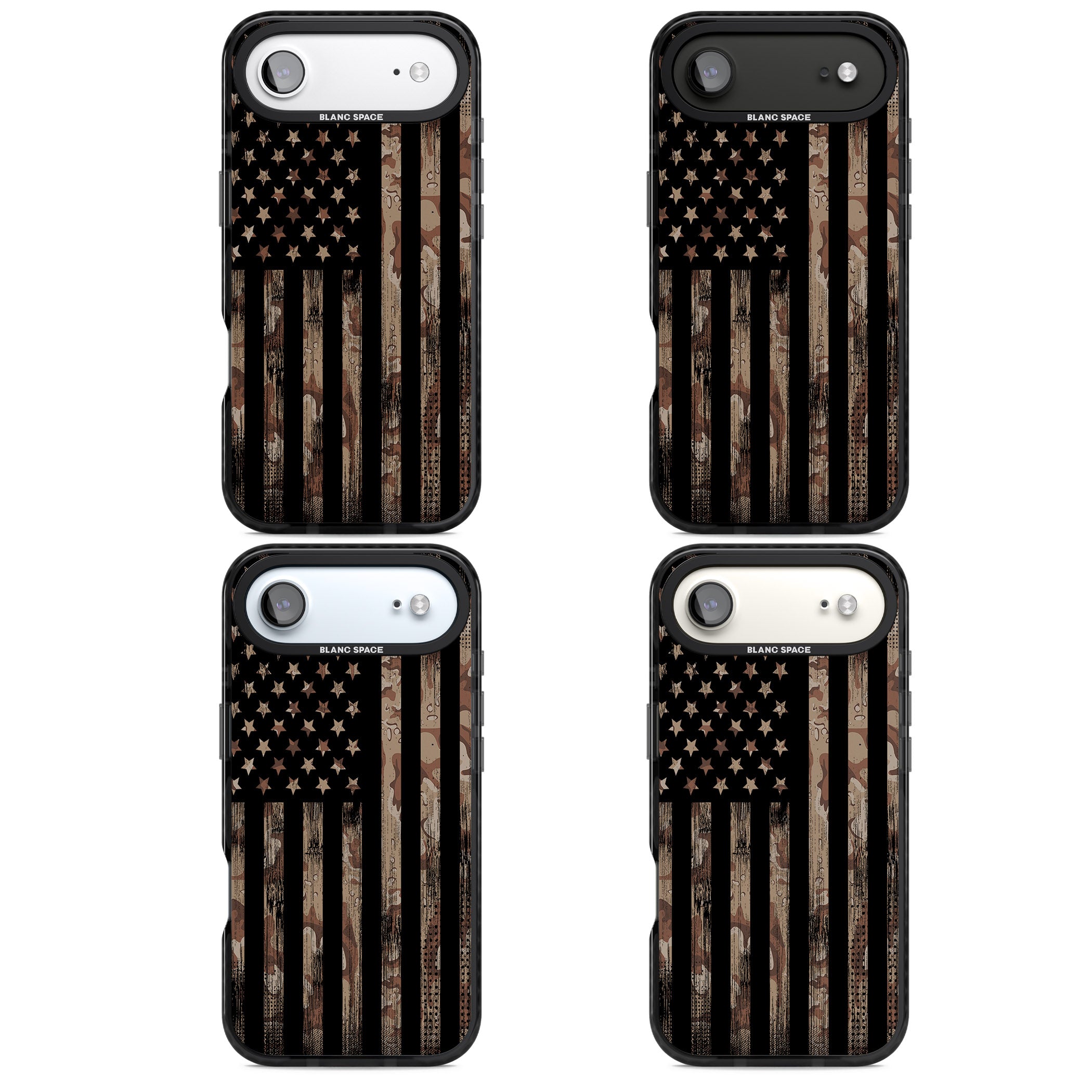 Desert Camo Us Flag iPhone 17 Air Impact Black Phone Case APT Impact Protection