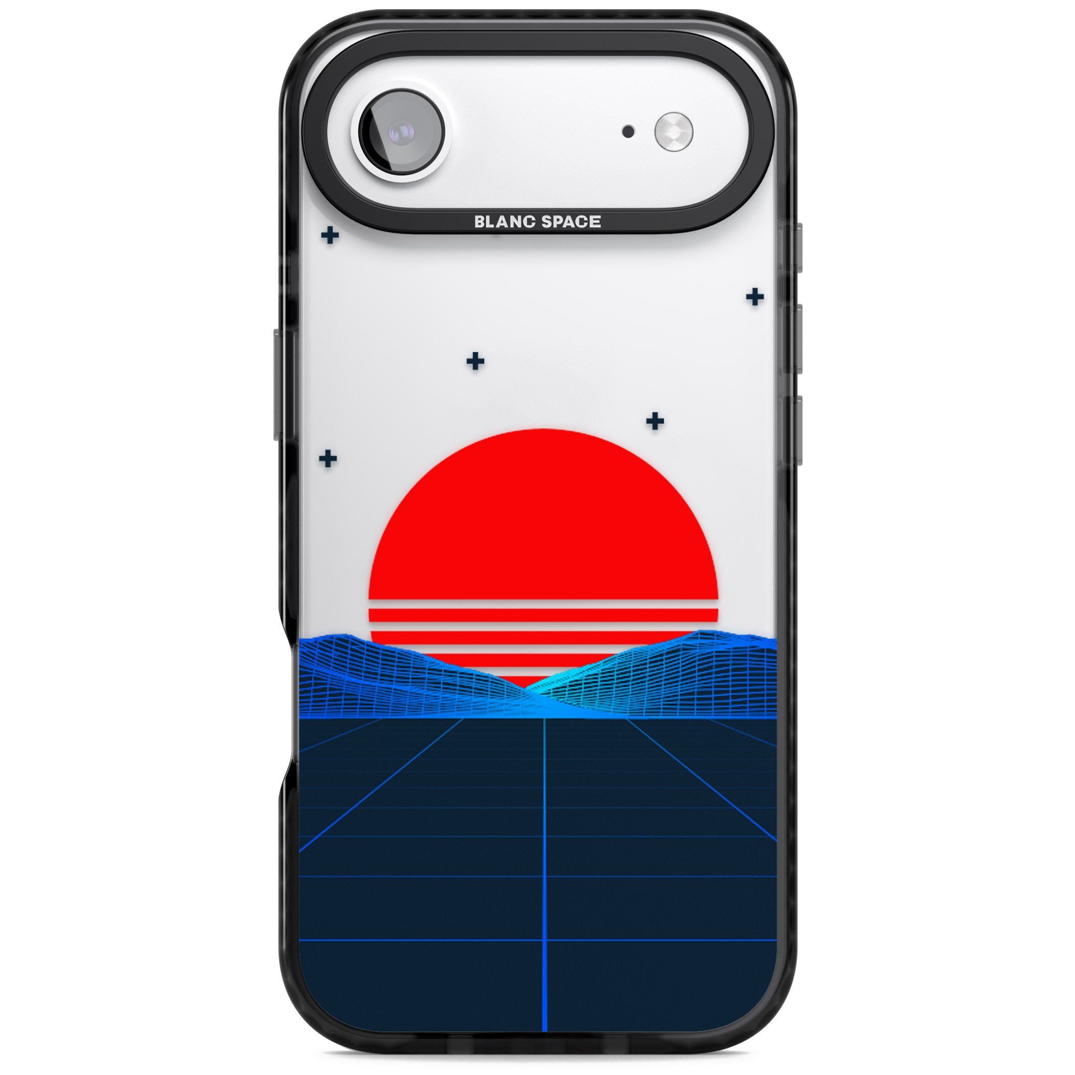 Japanese Sunset Vaporwave iPhone 17 Air Impact Black Phone Case