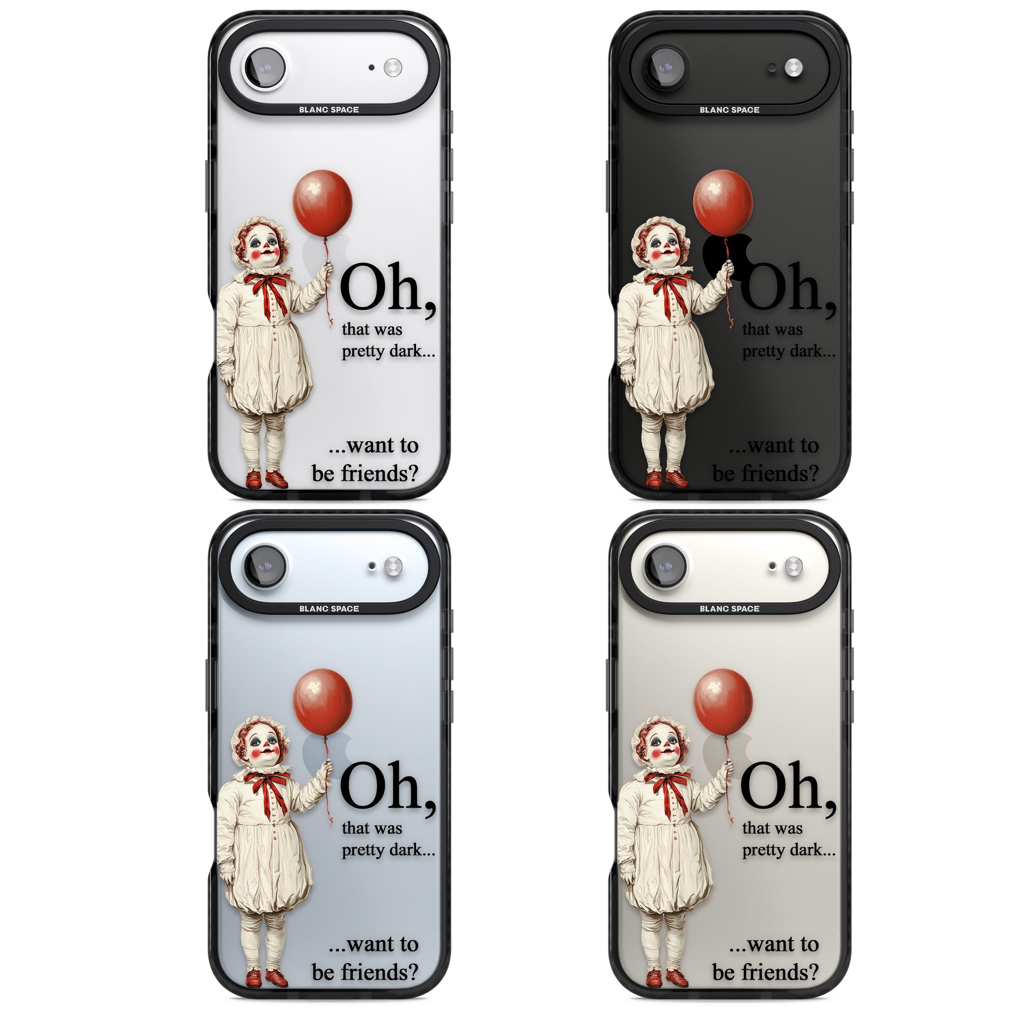 Want To Be Friends? iPhone 17 Air Impact Black Phone Case APT Impact Protection