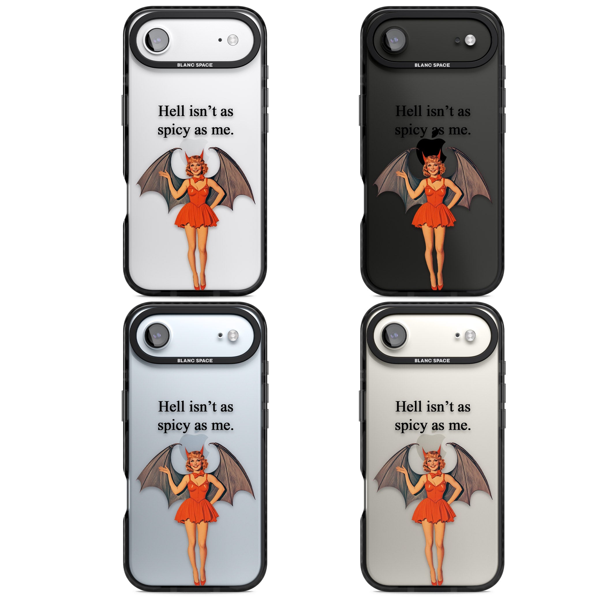 Hell Isnt As Spicy As Me iPhone 17 Air Impact Black Phone Case APT Impact Protection