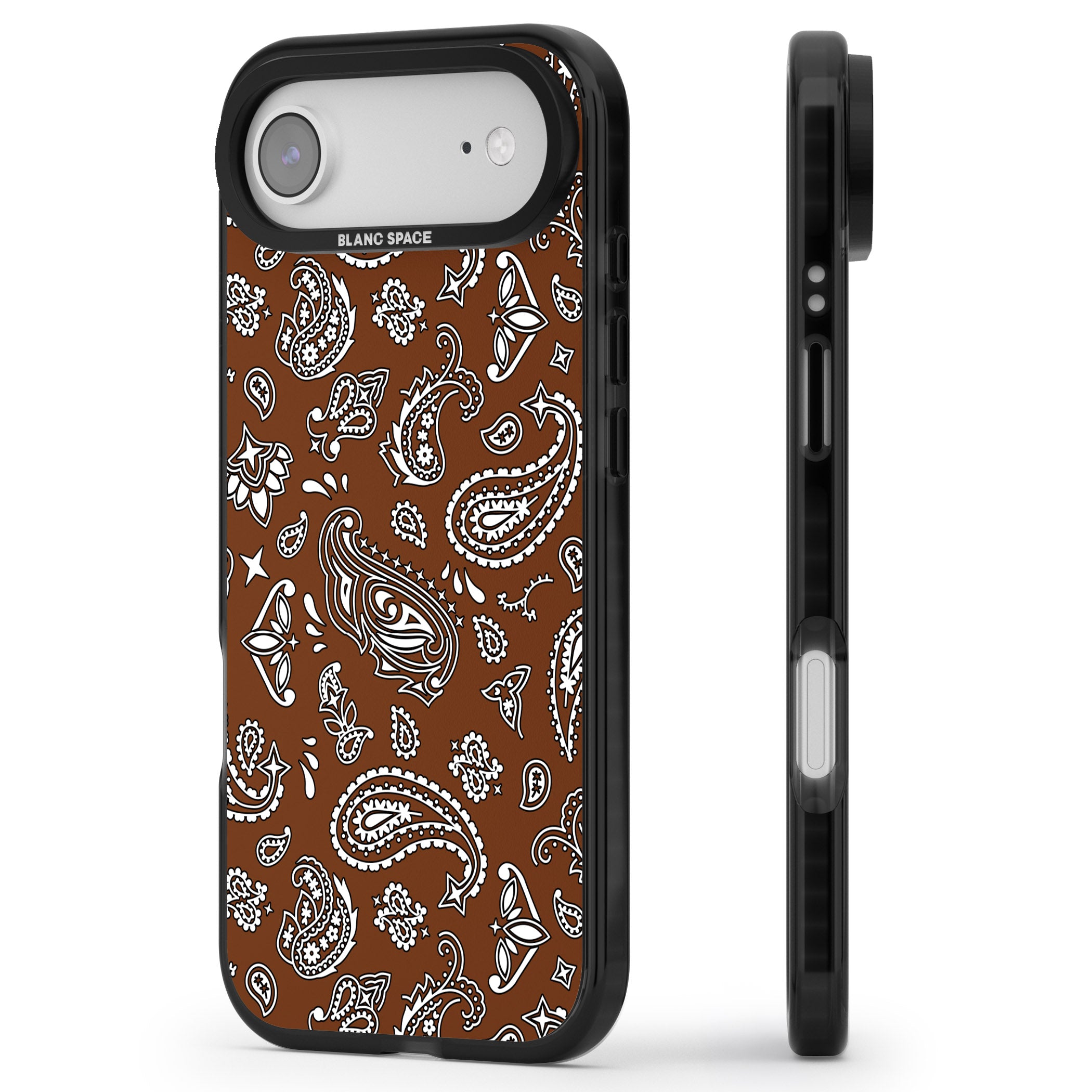 Brown Bandana iPhone 17 Air Impact Black Phone Case Side Profile