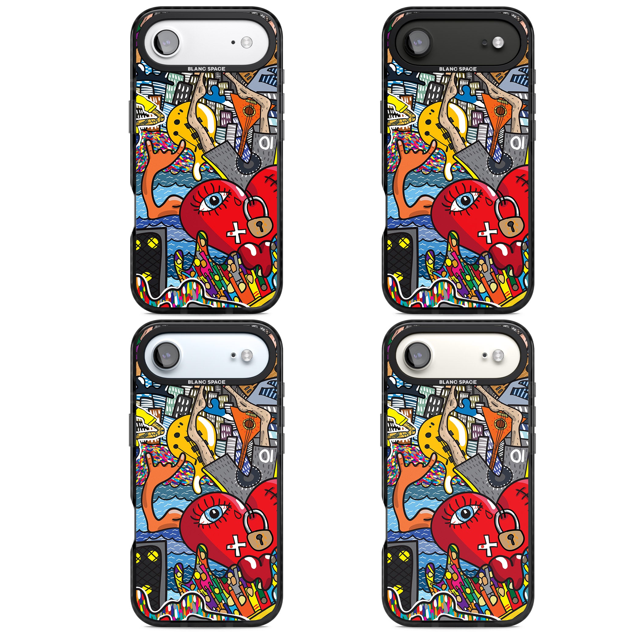 Crowd Tsunami iPhone 17 Air Impact Black Phone Case APT Impact Protection