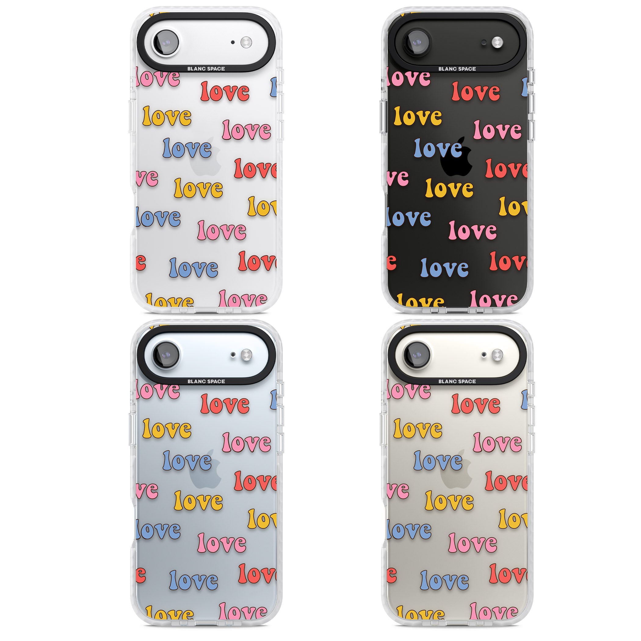 Love Pattern iPhone 17 Air Impact Clear Phone Case APT Impact Protection