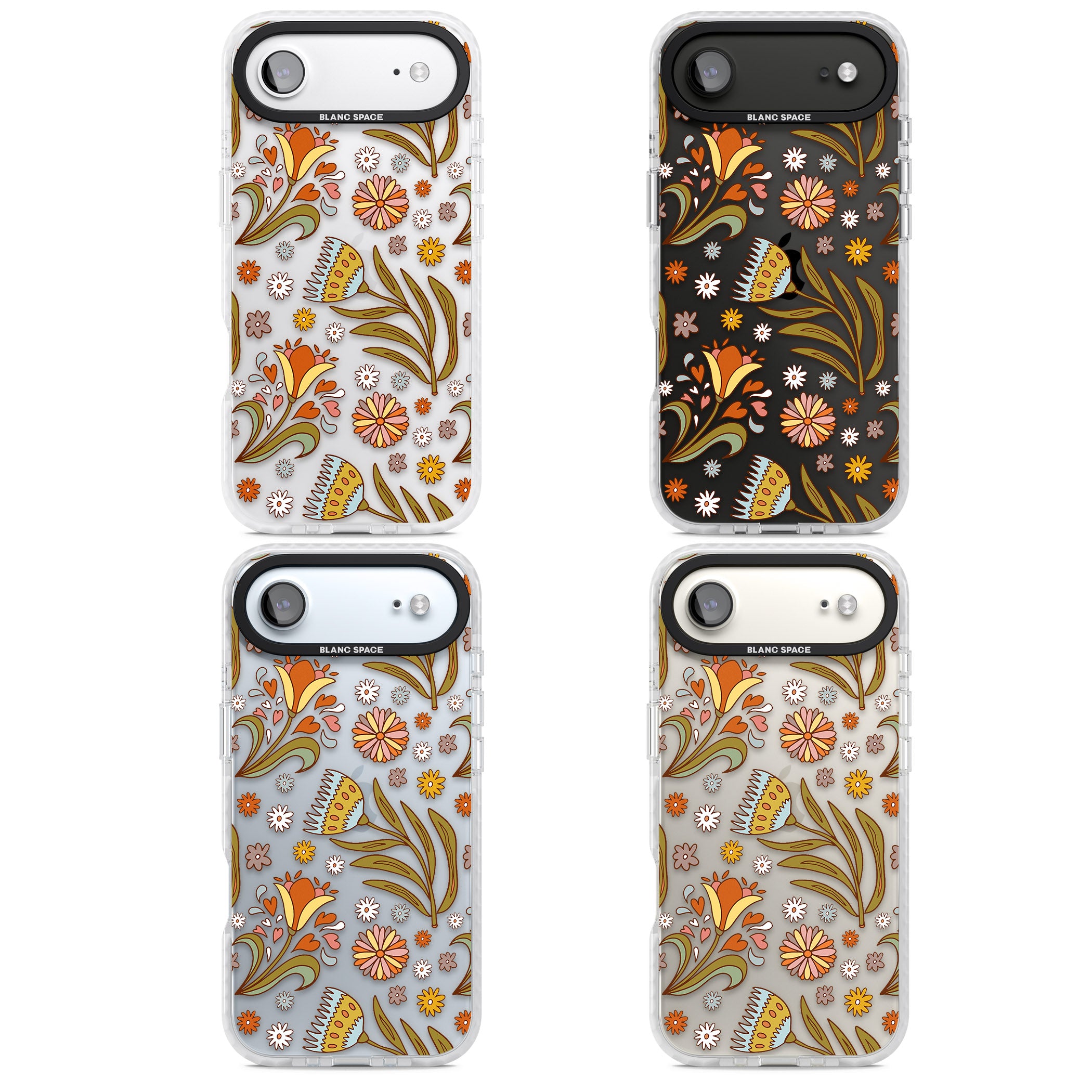 Boho Celestial Wildflower iPhone 17 Air Impact Clear Phone Case APT Impact Protection