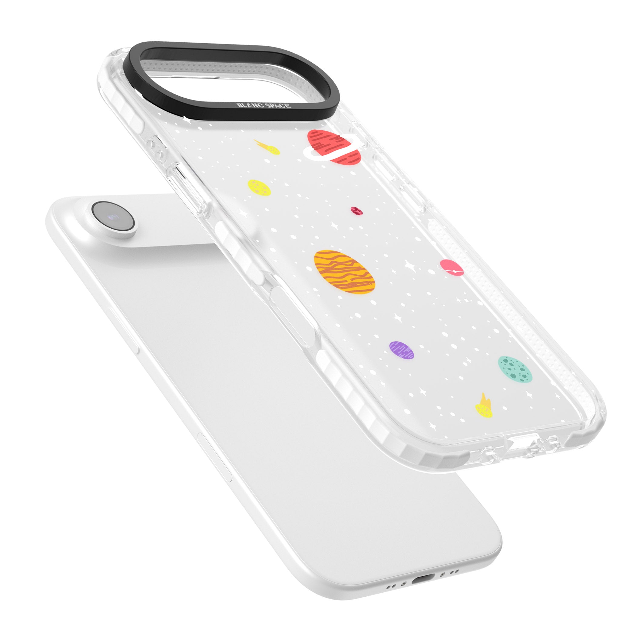 Cute Cartoon Planets (Clear) iPhone 17 Air Impact Clear Phone Case Colours