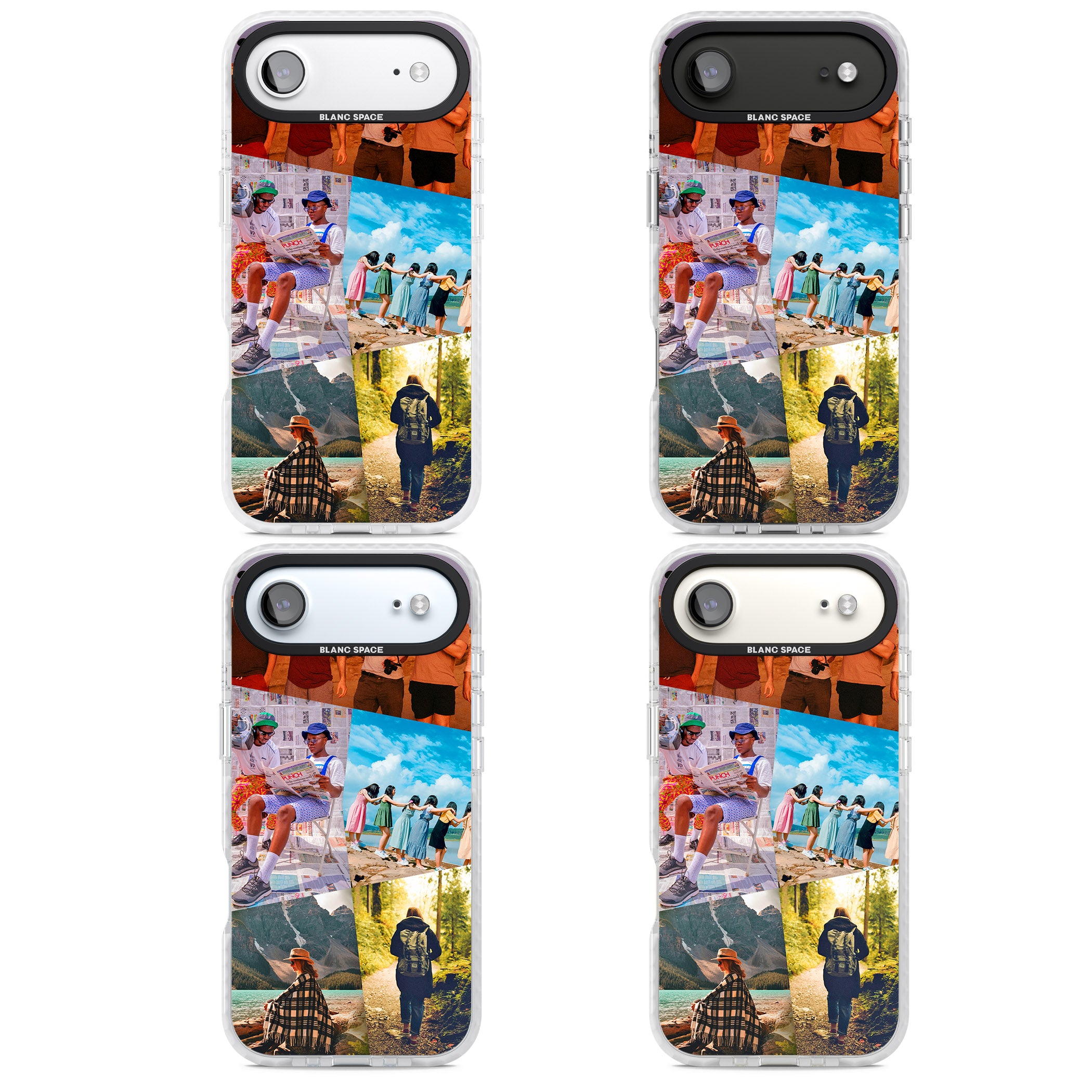 Personalised Abstract Photo Grid iPhone 17 Air Impact Clear Phone Case APT Impact Protection