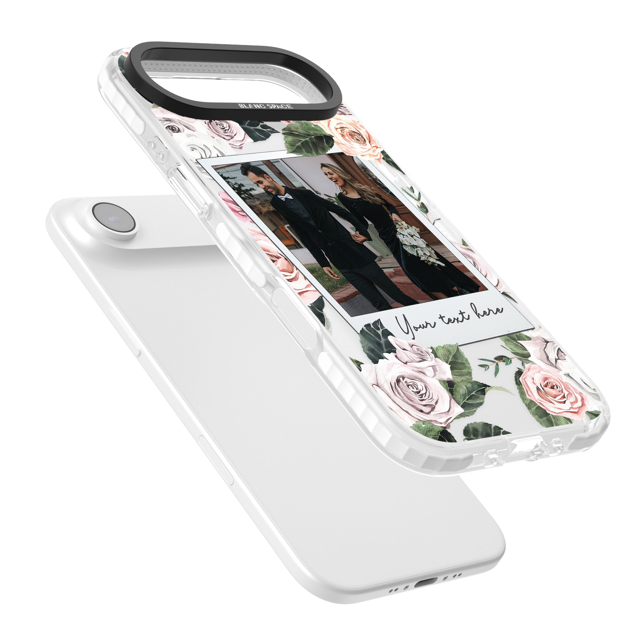 Personalised Floral Instant Camera Photo iPhone 17 Air Impact Clear Phone Case Colours