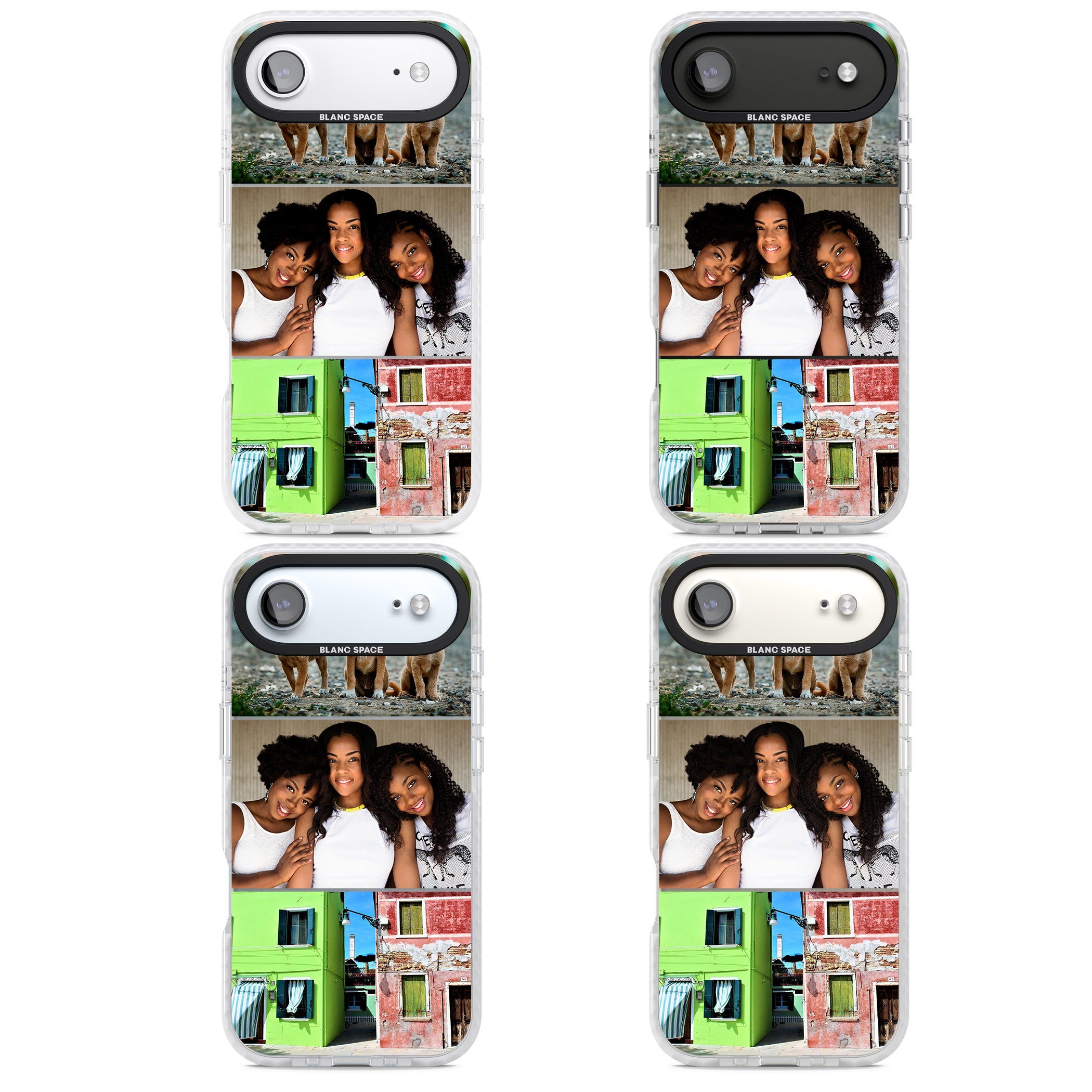 Personalised 3 Photo Grid iPhone 17 Air Impact Clear Phone Case APT Impact Protection
