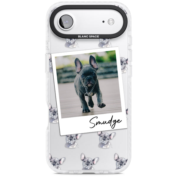 Personalised Grey French Bulldog Instant Camera Photo