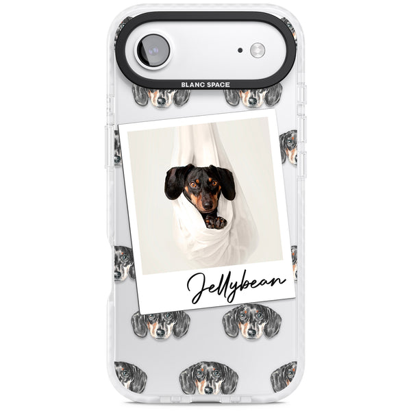 Personalised Black Dachshund Instant Camera Photo