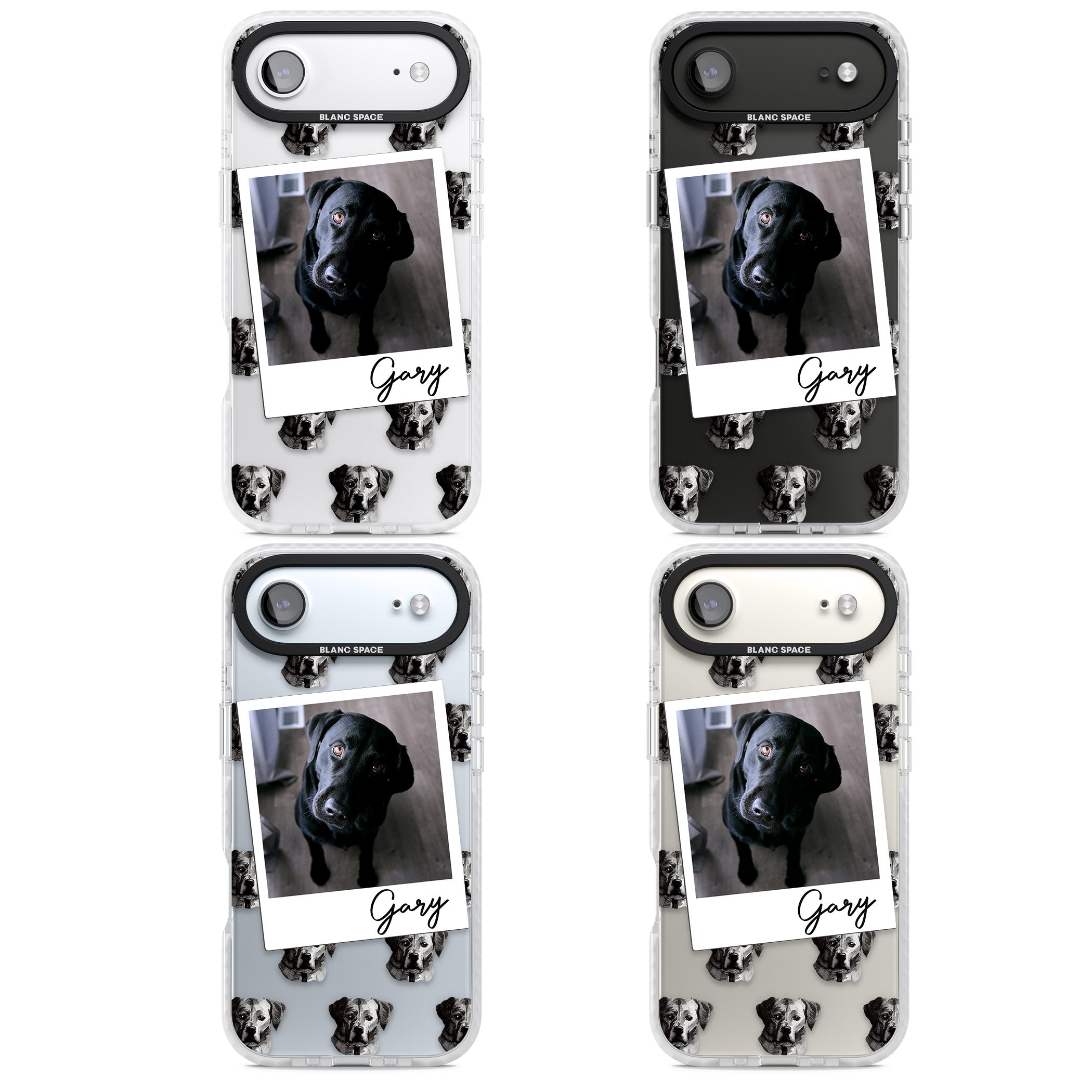 Personalised Black Labrador Instant Camera Photo iPhone 17 Air Impact Clear Phone Case APT Impact Protection
