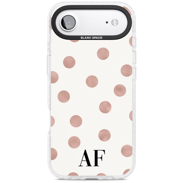 Personalised Rose Gold Dots & Initials