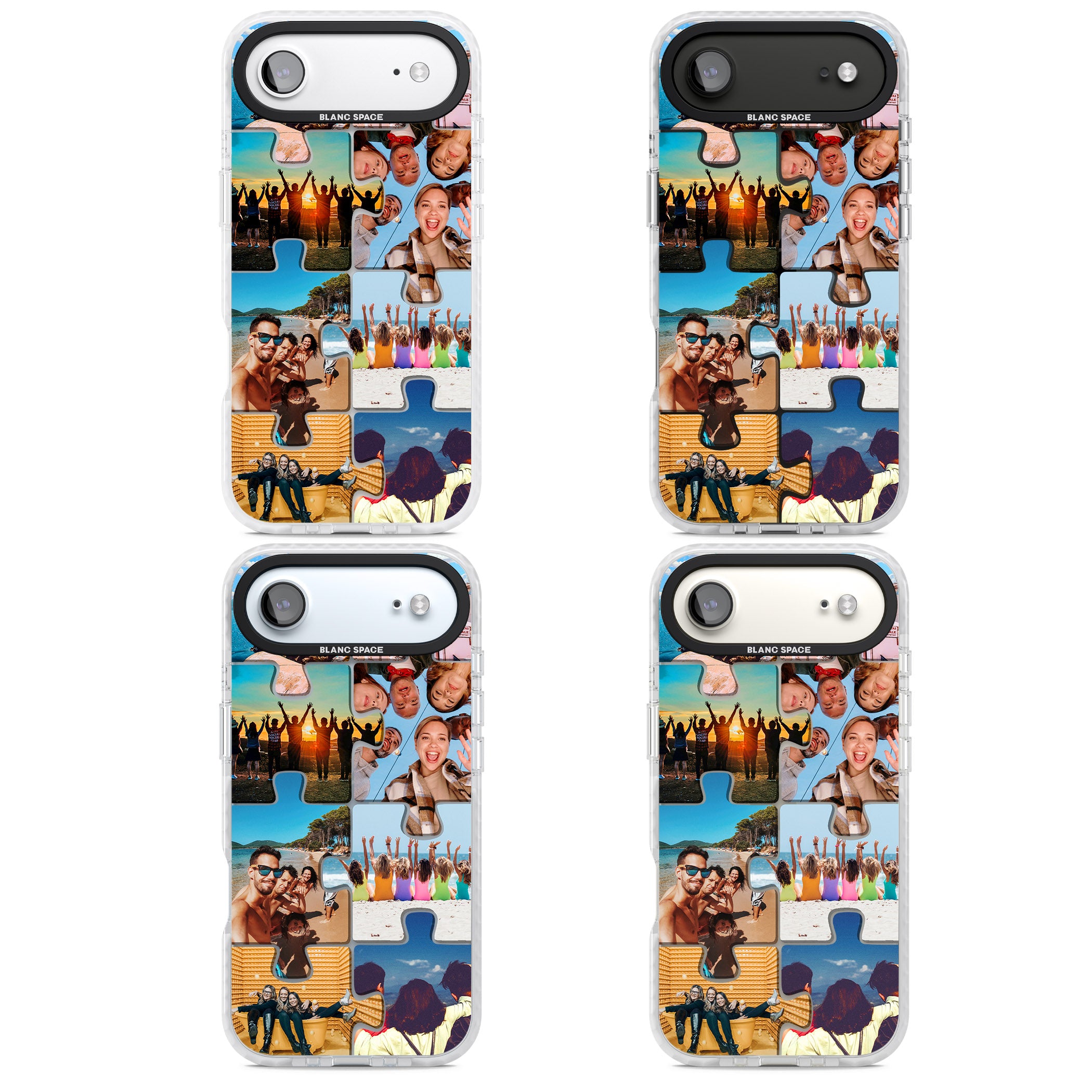 Personalised Jigsaw Photo Grid iPhone 17 Air Impact Clear Phone Case APT Impact Protection