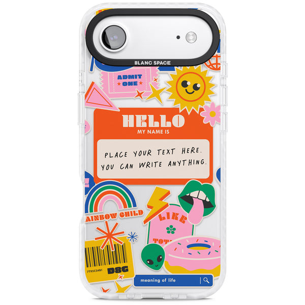 Personalised Retro Nametag Sticker