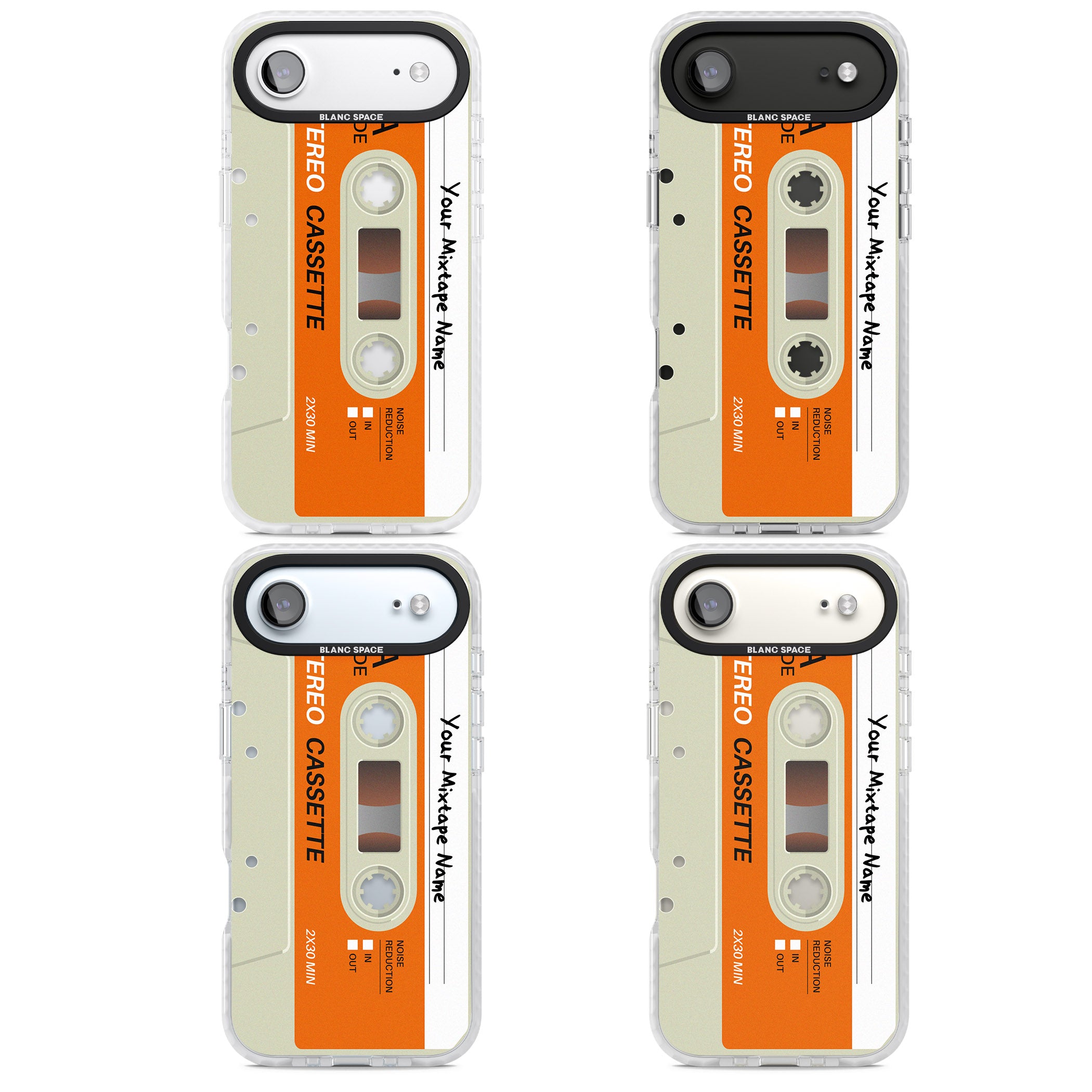 Personalised Retro Cassette Classic iPhone 17 Air Impact Clear Phone Case APT Impact Protection