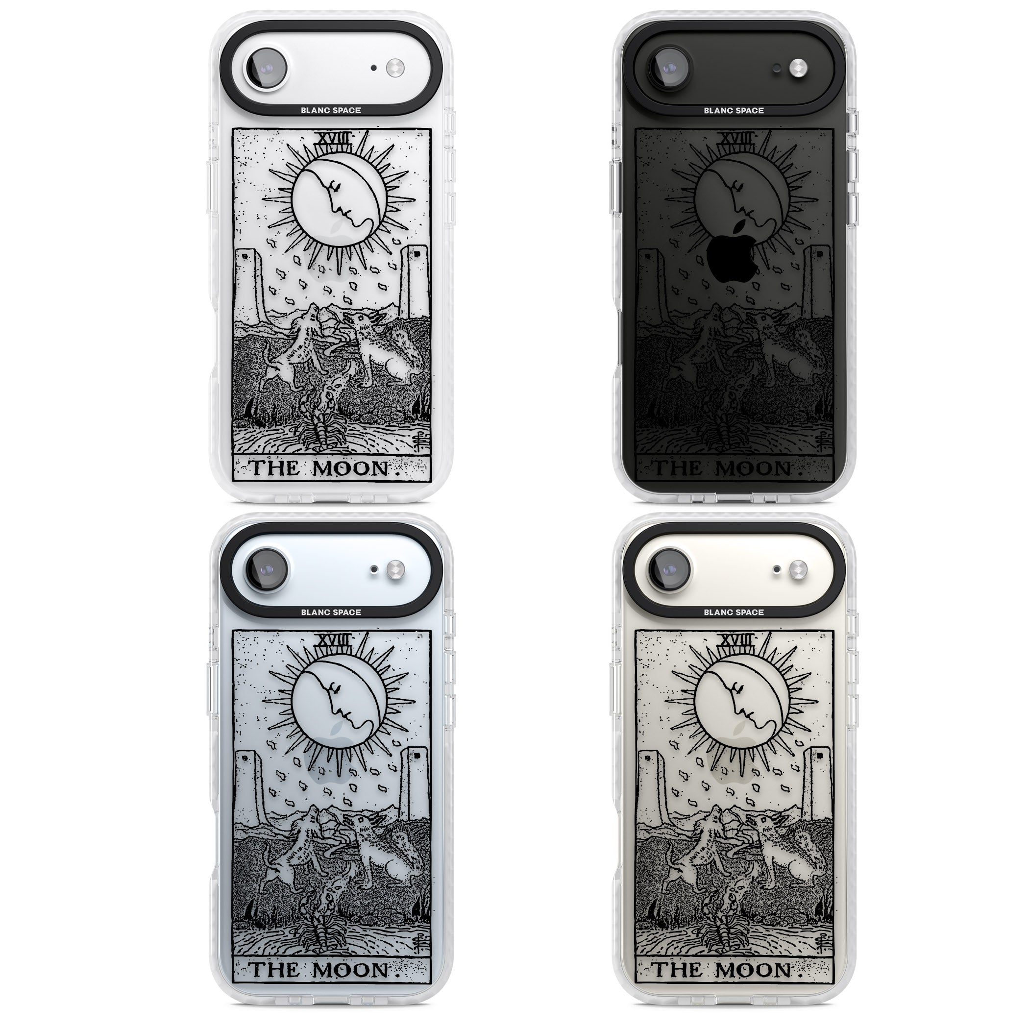 Personalised The Moon Tarot Card (Clear) iPhone 17 Air Impact Clear Phone Case APT Impact Protection