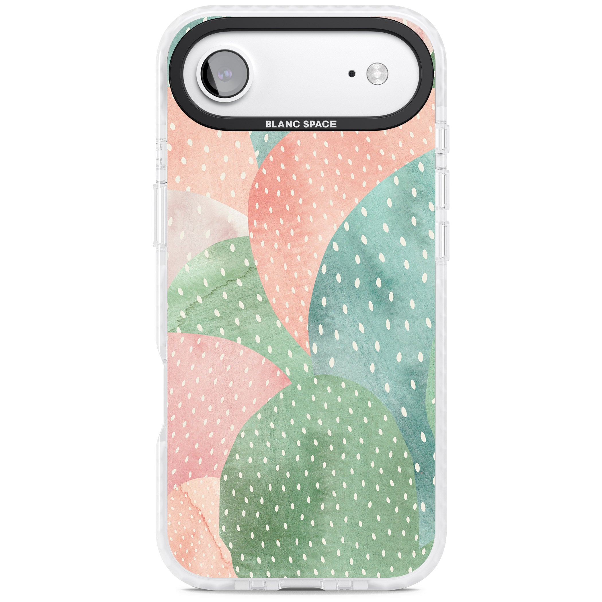 Pastel Cacti Pattern iPhone 17 Air Impact Clear Phone Case