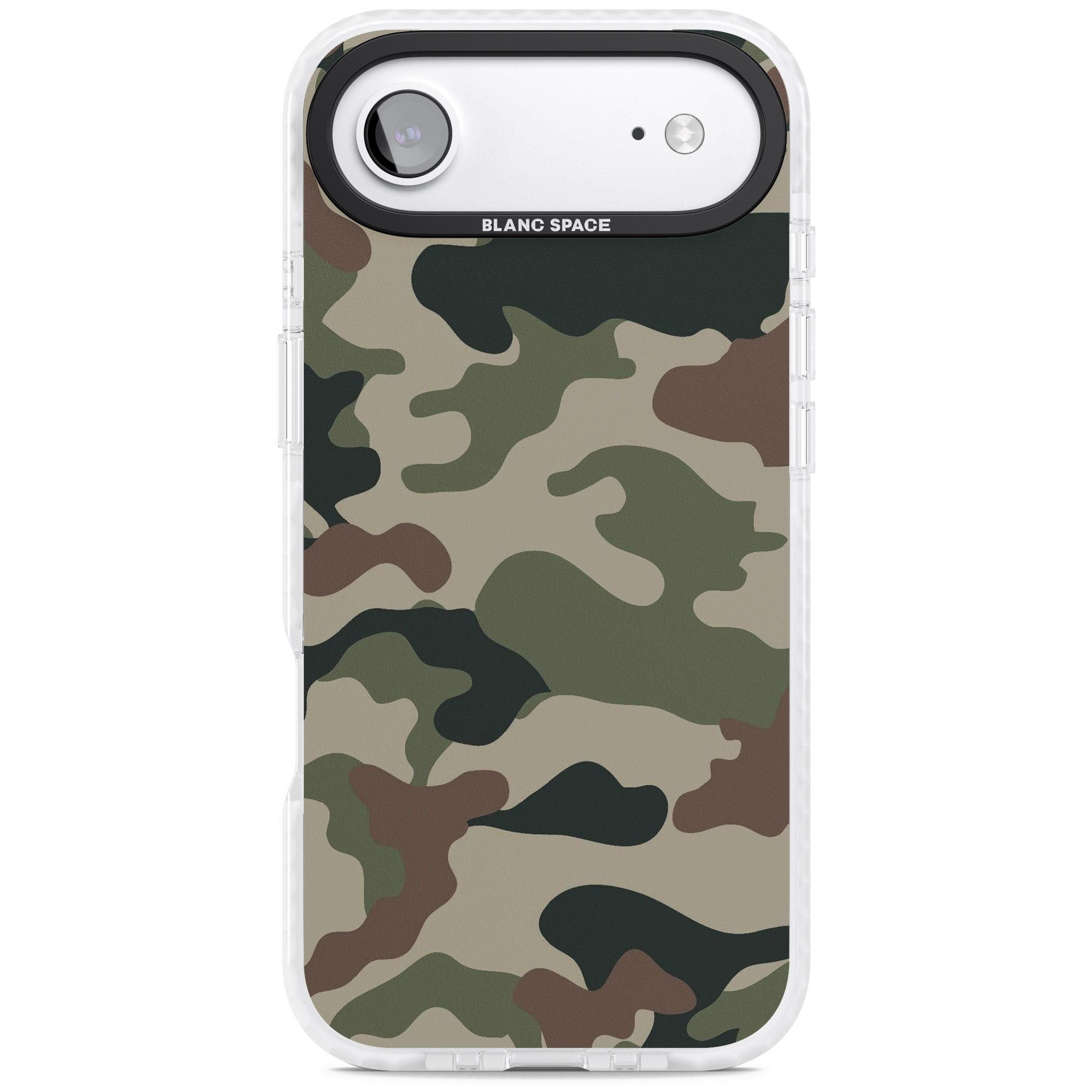 Green And Brown Camo iPhone 17 Air Impact Clear Phone Case