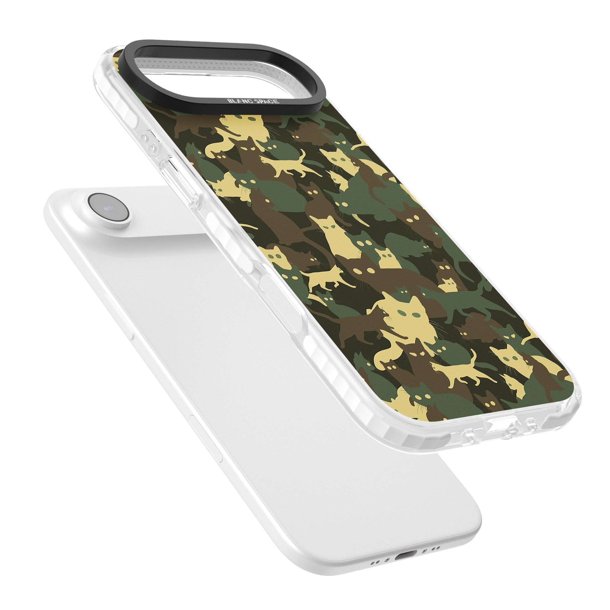 Forest Cat Camo iPhone 17 Air Impact Clear Phone Case Colours