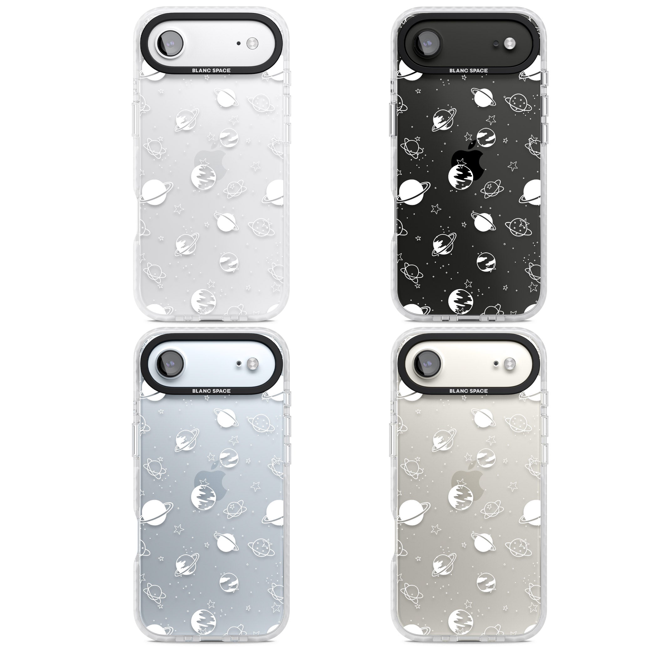 Cosmic Black Planet iPhone 17 Air Impact Clear Phone Case APT Impact Protection