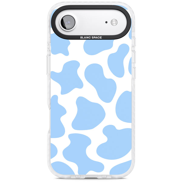 Blue And White Cow Print