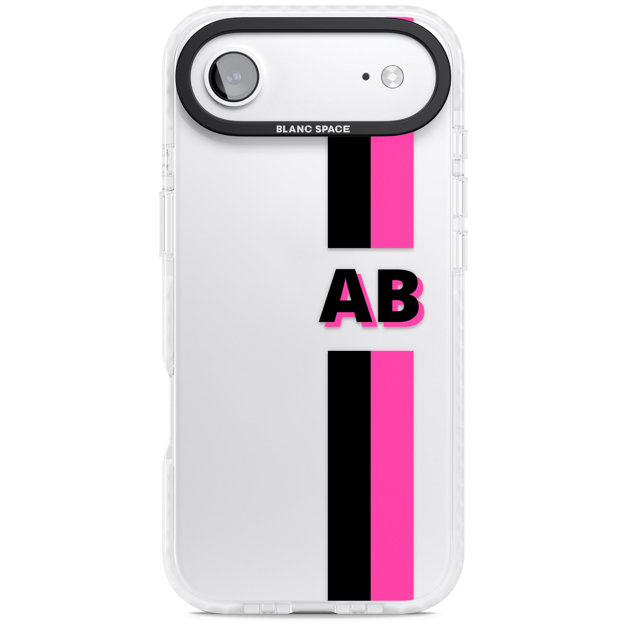 Personalised Bold Name Stripe iPhone 17 Air Impact Clear Phone Case
