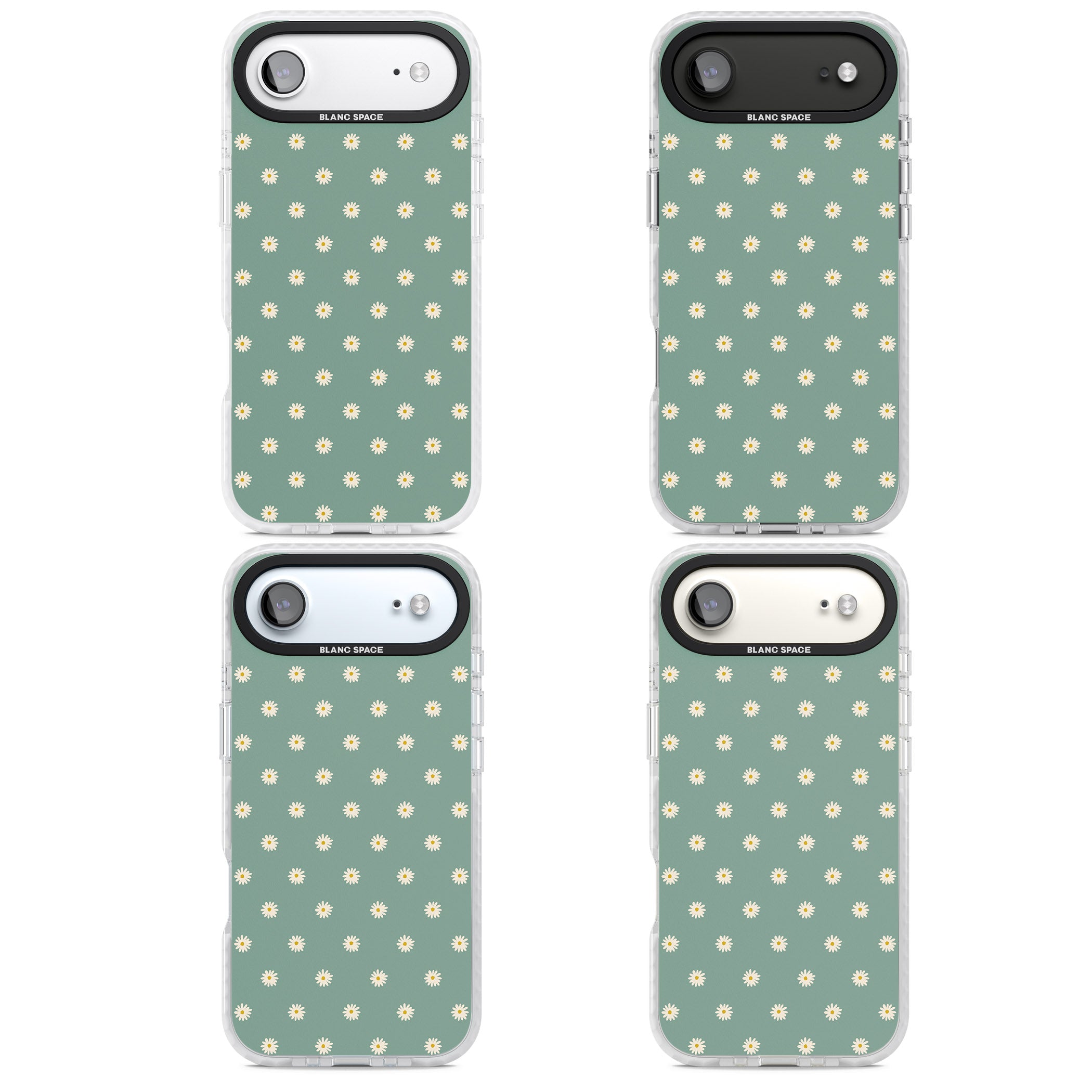 Sage Daisy Floral iPhone 17 Air Impact Clear Phone Case APT Impact Protection