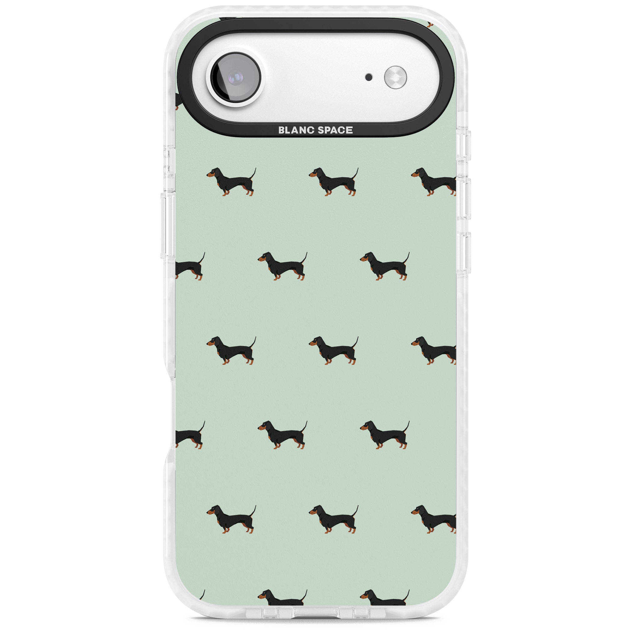 Dachshund Dog Pattern iPhone 17 Air Impact Clear Phone Case