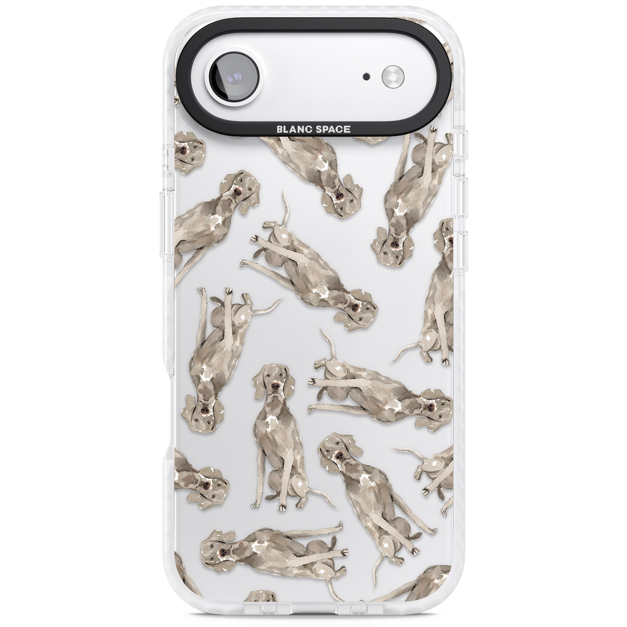 Weimaraner Watercolor Dog iPhone 17 Air Impact Clear Phone Case