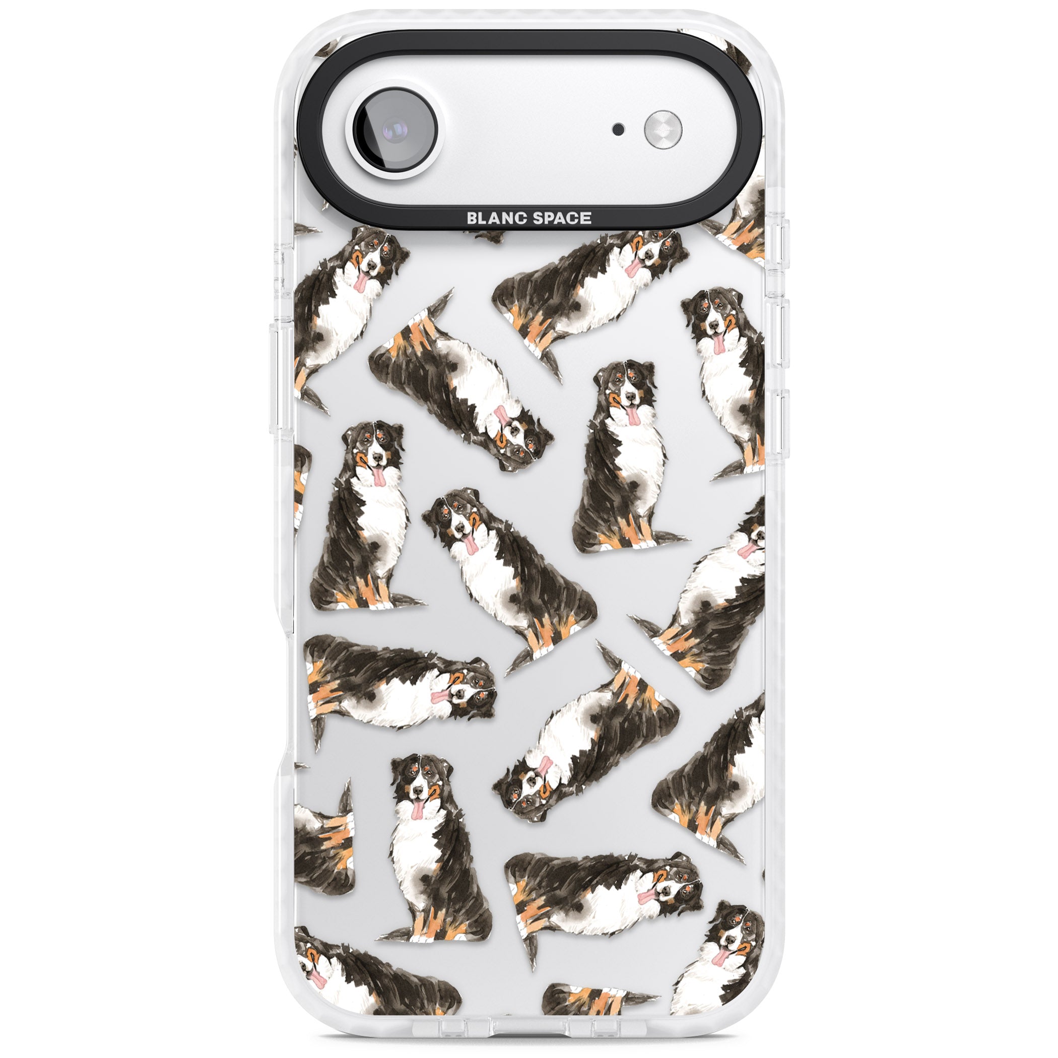 Bernese Mountain Dog Pattern iPhone 17 Air Impact Clear Phone Case