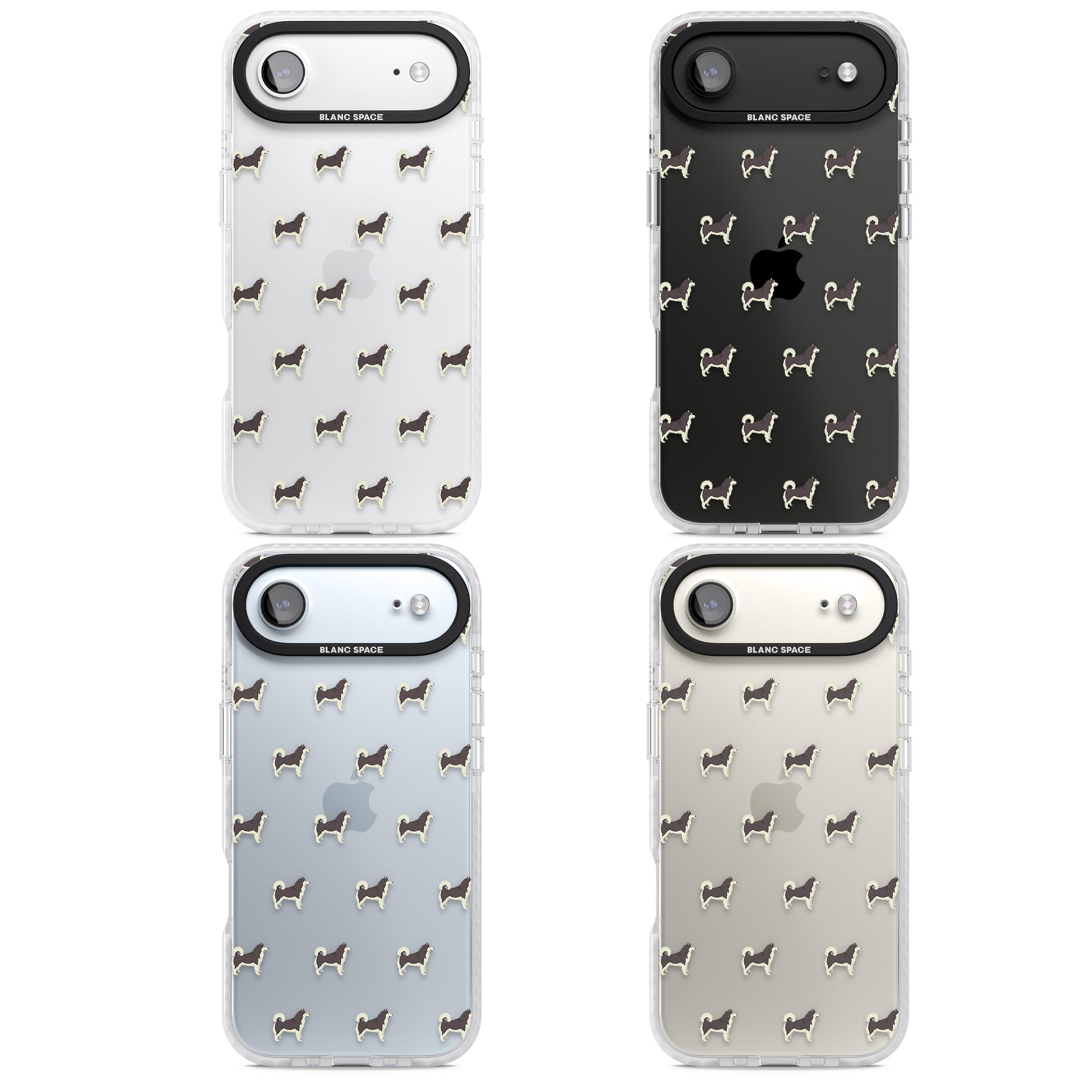Alaskan Malamute Dog Pattern iPhone 17 Air Impact Clear Phone Case APT Impact Protection
