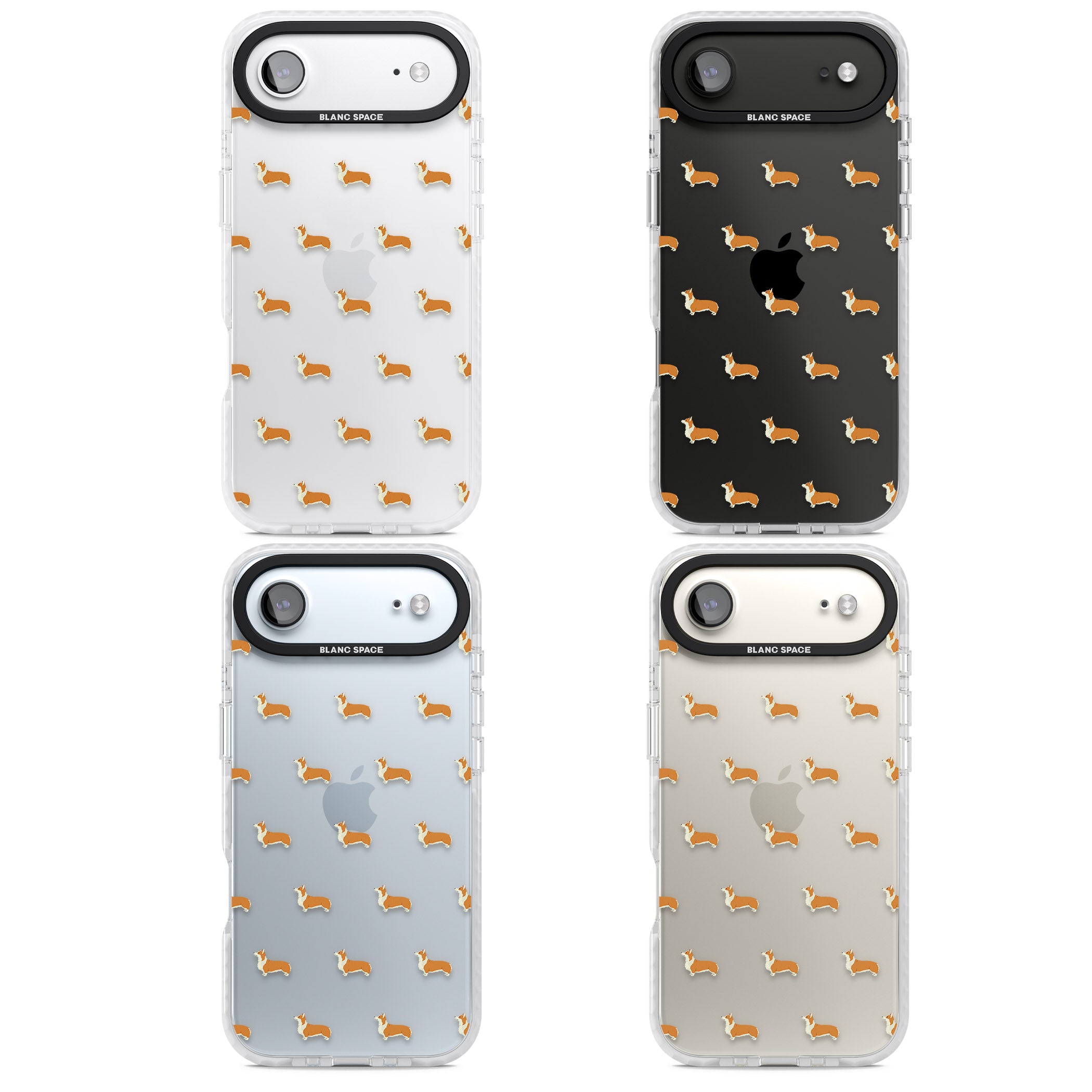 Pembroke Welsh Corgi Pattern iPhone 17 Air Impact Clear Phone Case APT Impact Protection