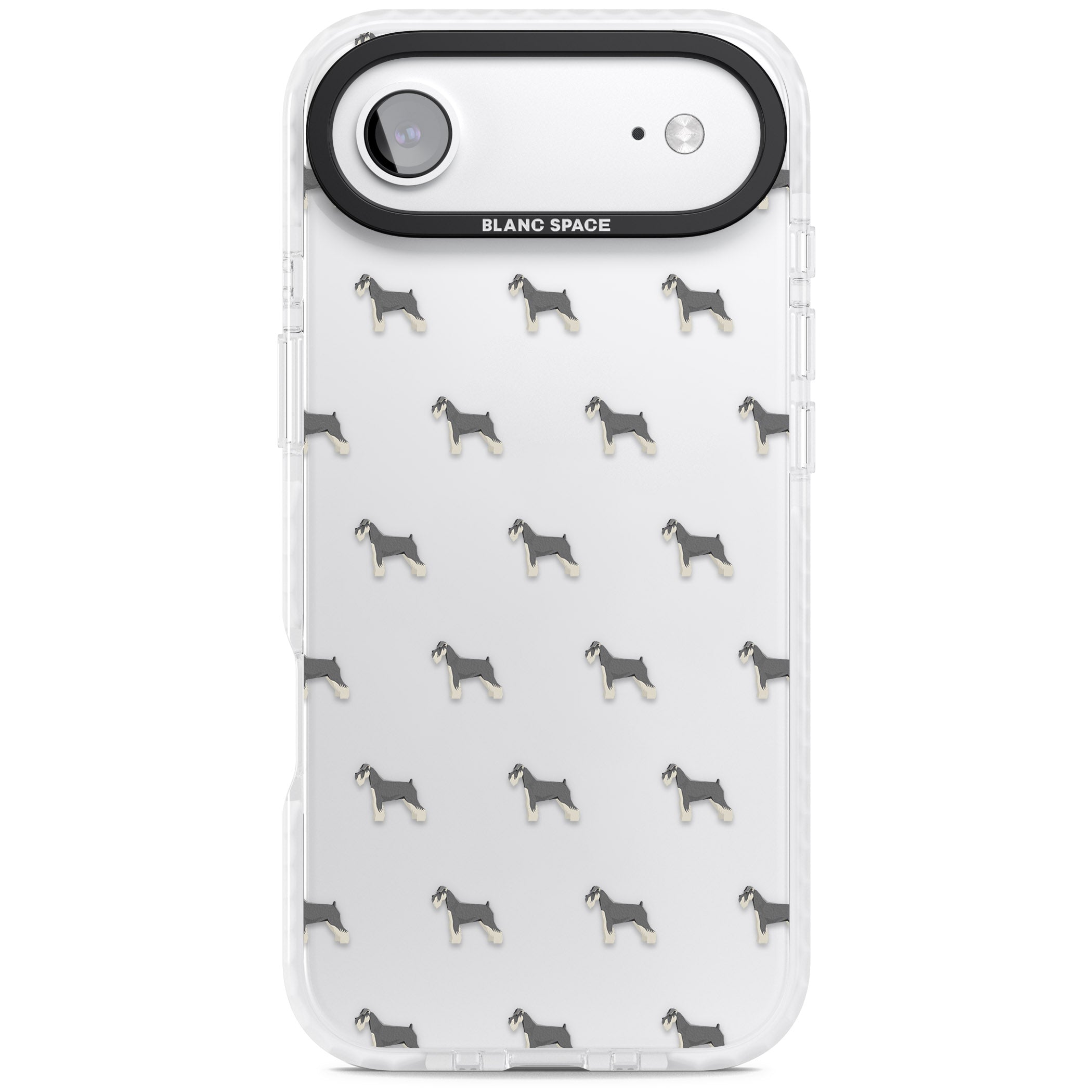 Schnauzer Dog Pattern iPhone 17 Air Impact Clear Phone Case
