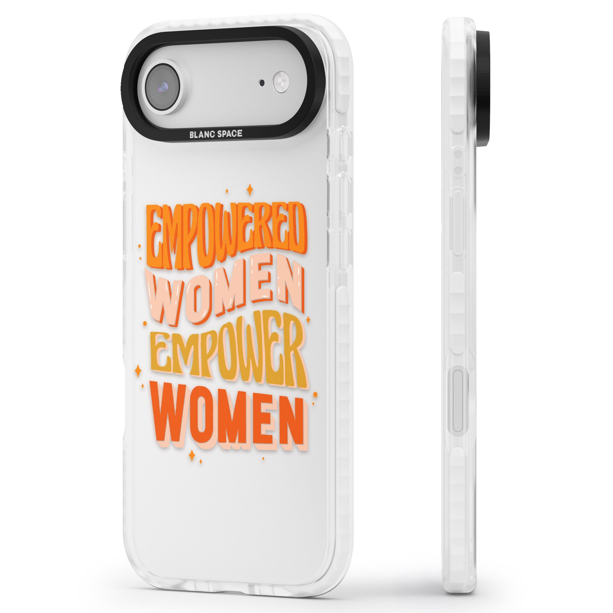 Empowered Women iPhone 17 Air Impact Clear Phone Case Side Profile