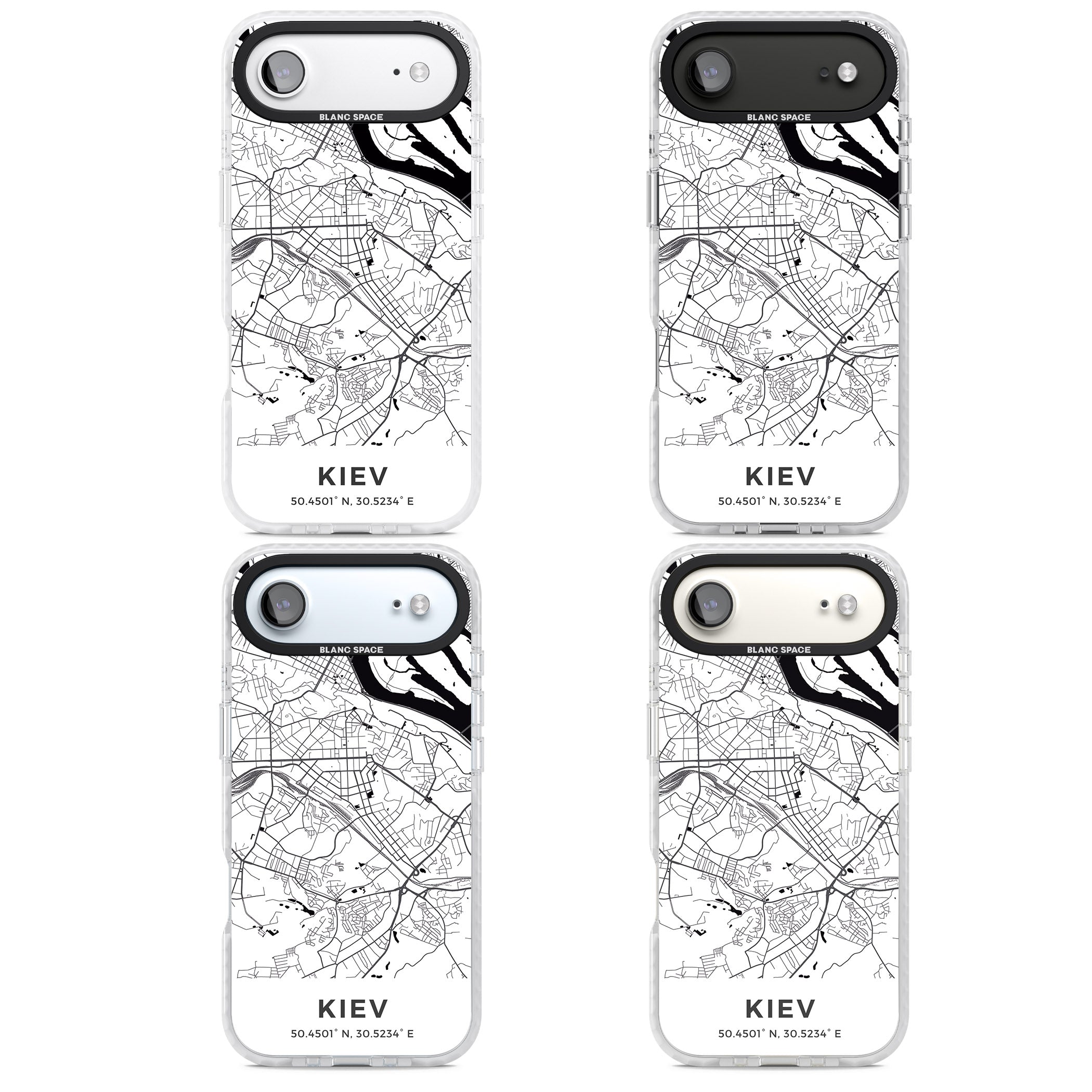 Kiev Map iPhone 17 Air Impact Clear Phone Case APT Impact Protection