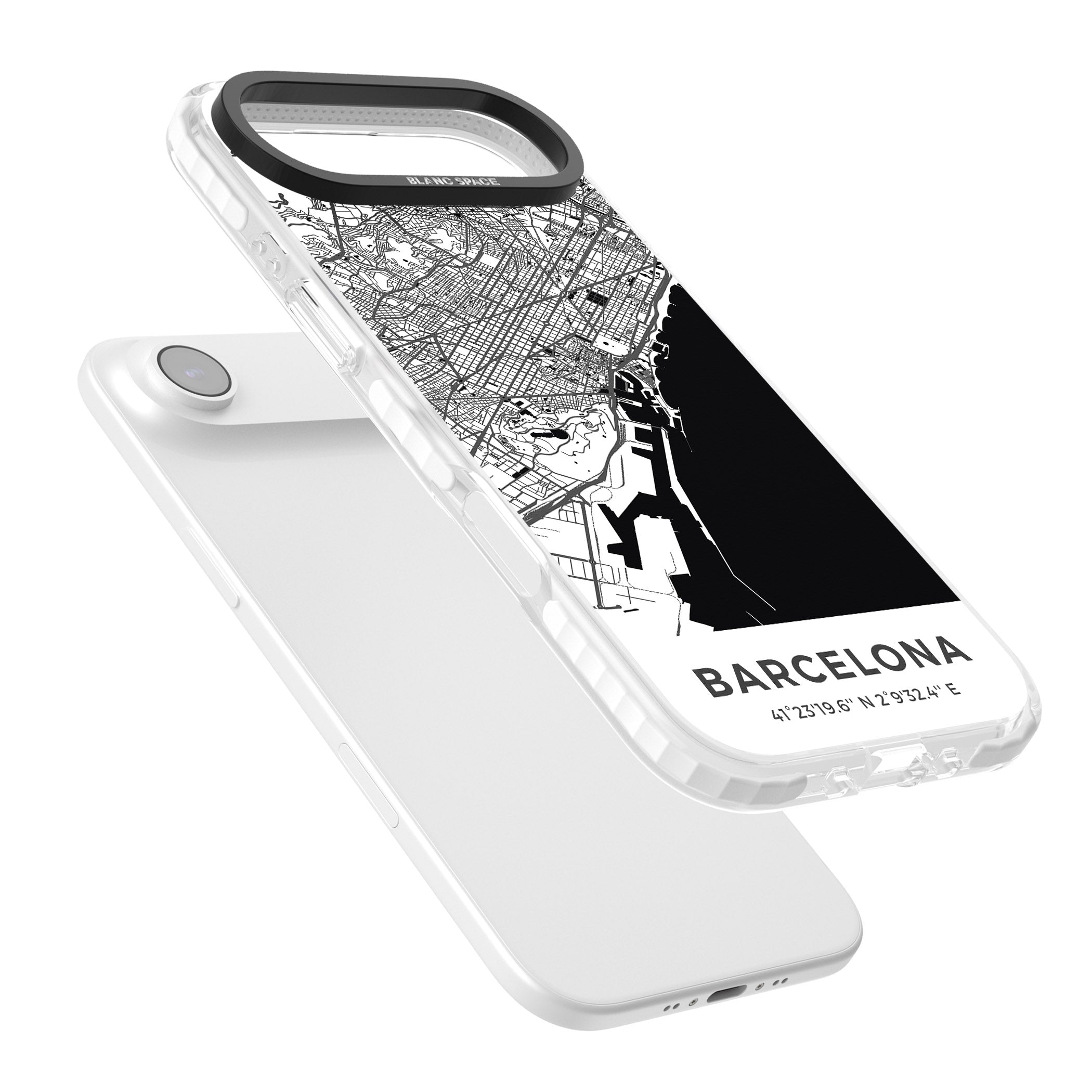 Barcelona Map iPhone 17 Air Impact Clear Phone Case Colours