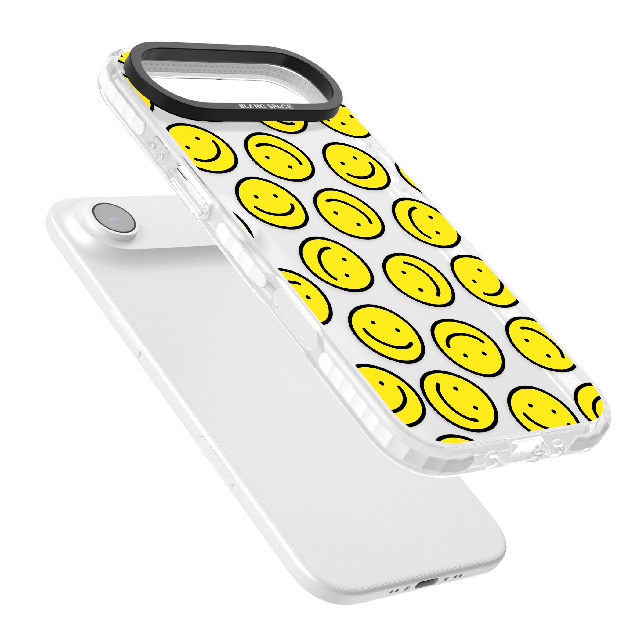 Smiley Face Pattern iPhone 17 Air Impact Clear Phone Case Colours