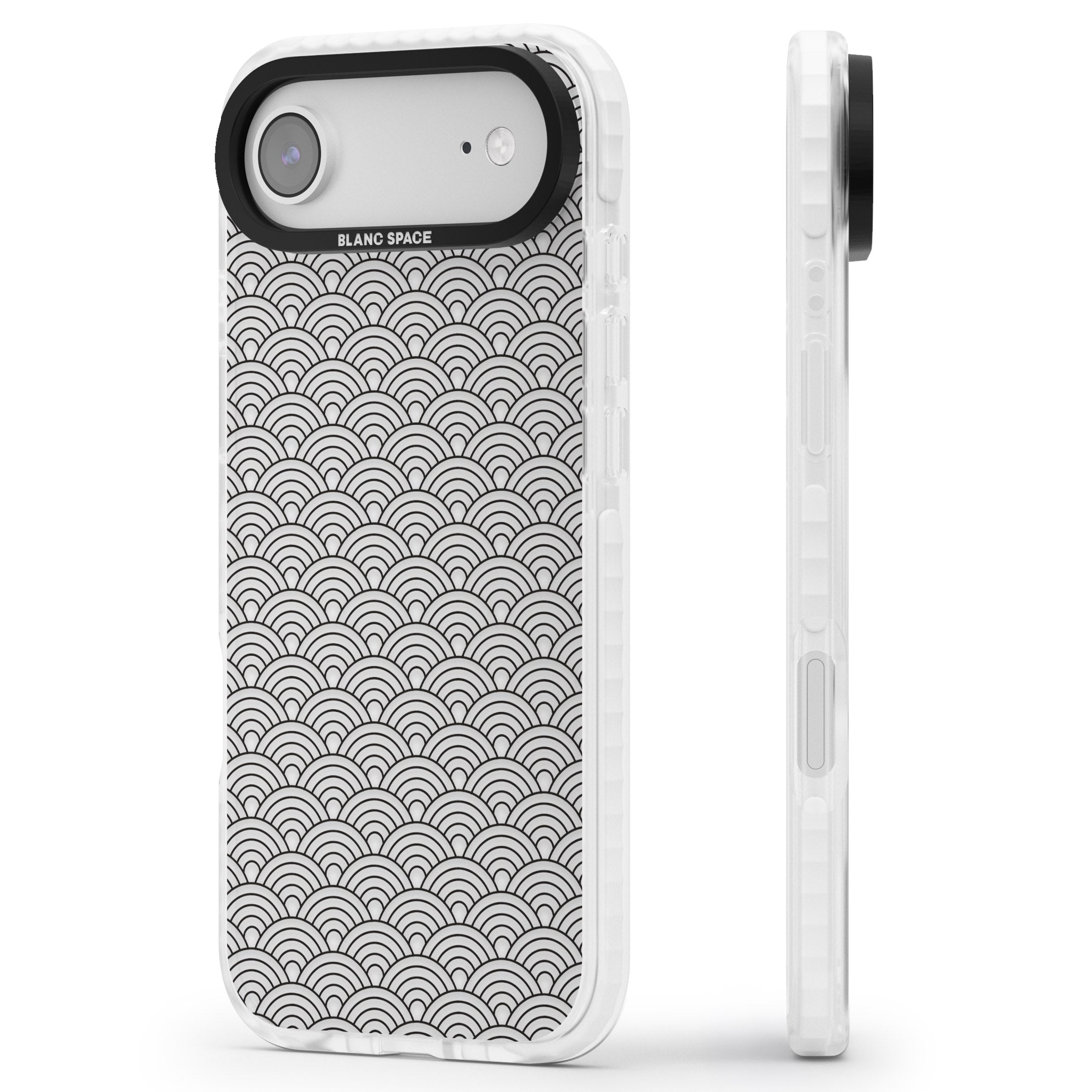 Scalloped Waves iPhone 17 Air Impact Clear Phone Case Side Profile