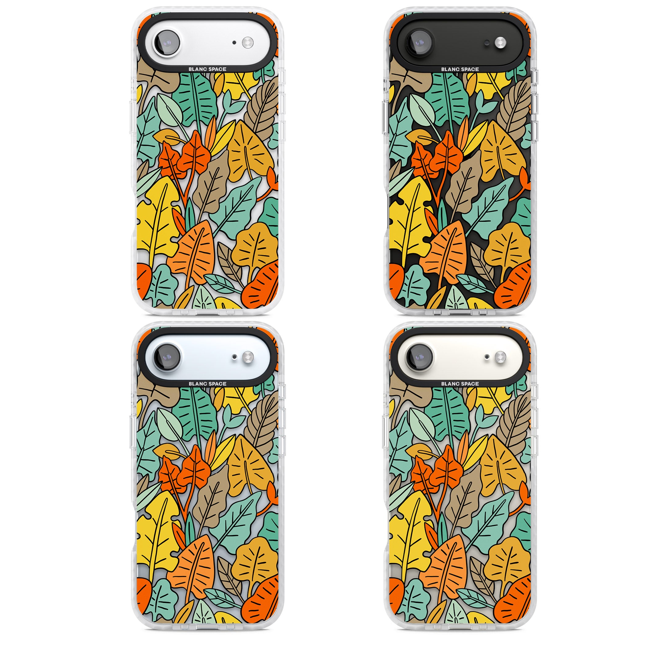 Pastel Toned Autumn Leaves iPhone 17 Air Impact Clear Phone Case APT Impact Protection