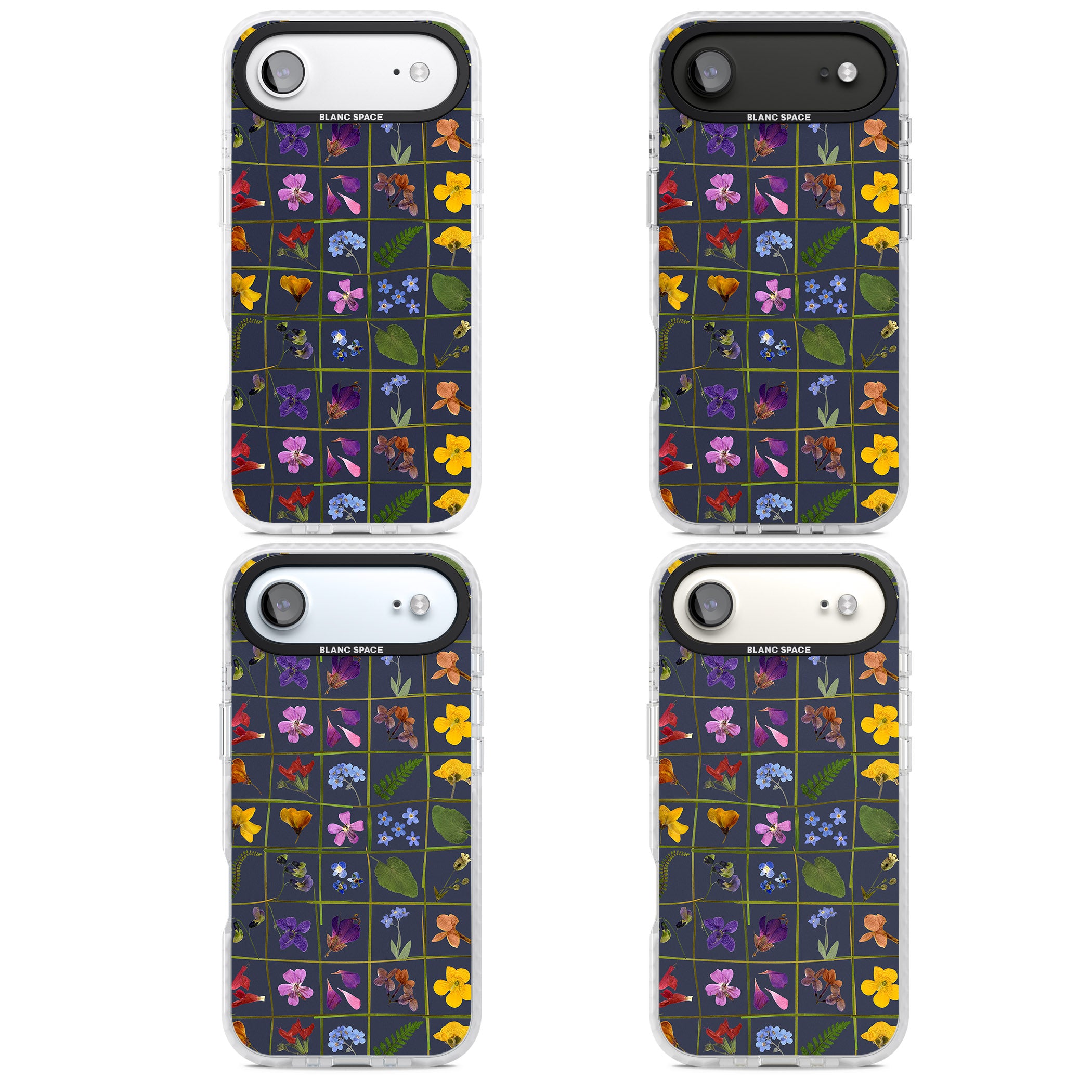 Wildflower Grid iPhone 17 Air Impact Clear Phone Case APT Impact Protection