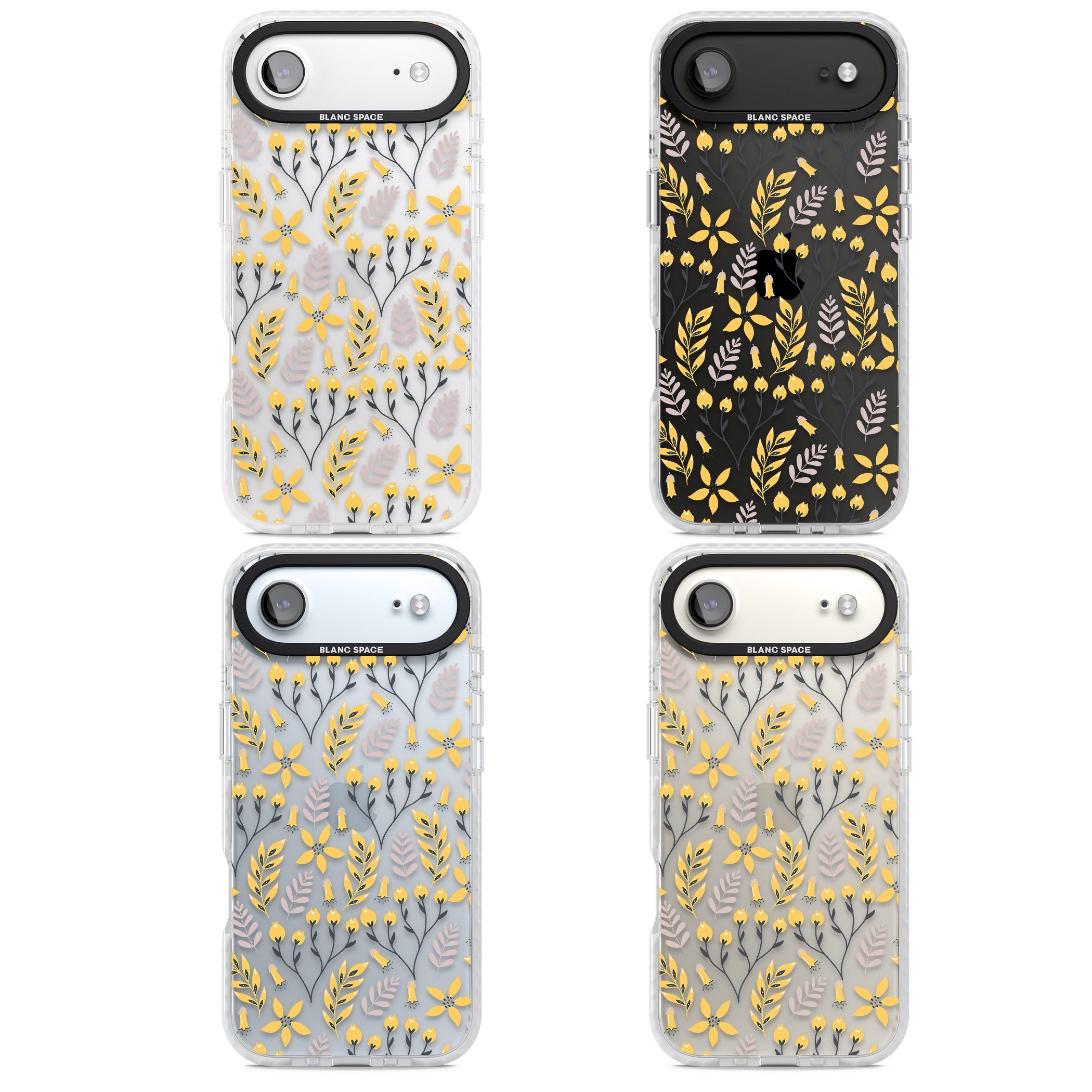 Yellow Floral Vibrance iPhone 17 Air Impact Clear Phone Case APT Impact Protection
