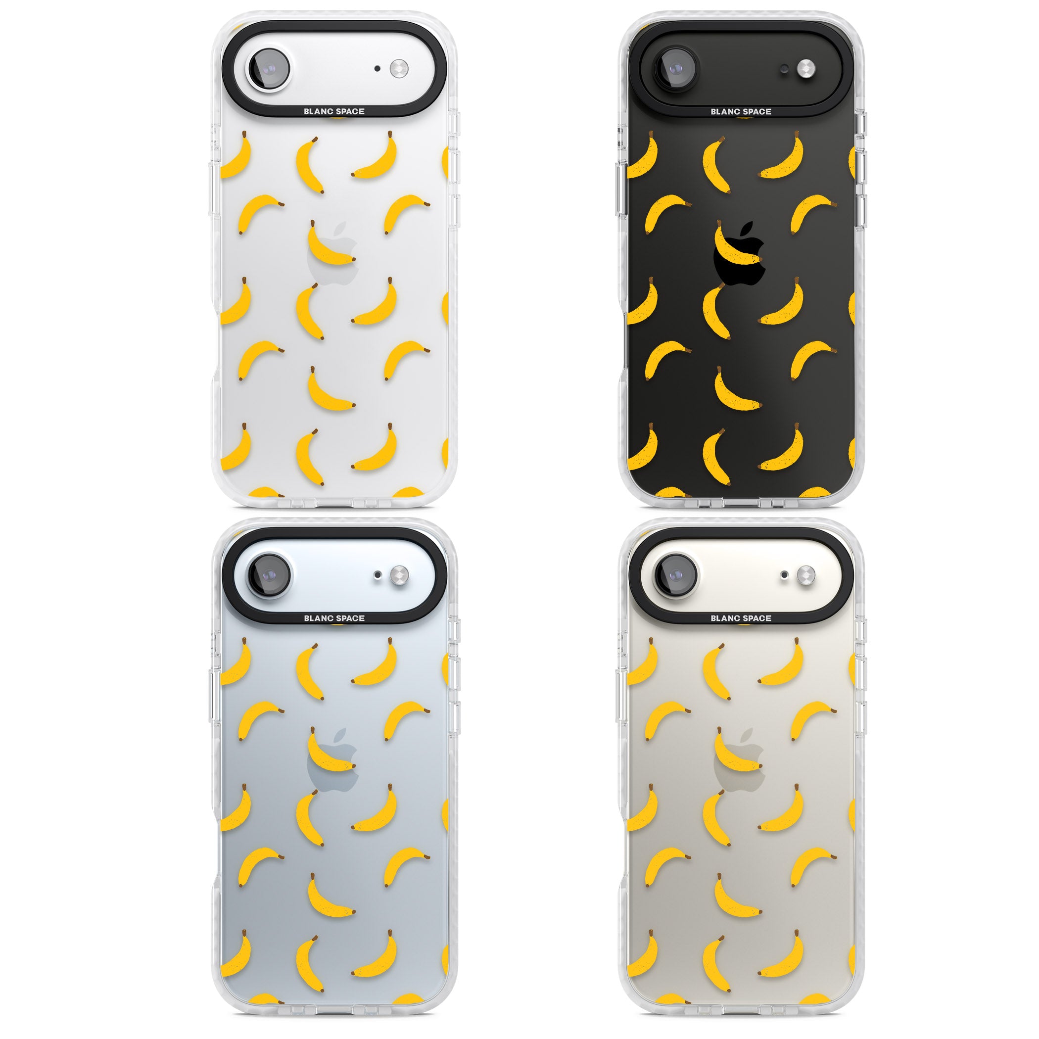 Banana Pattern iPhone 17 Air Impact Clear Phone Case APT Impact Protection