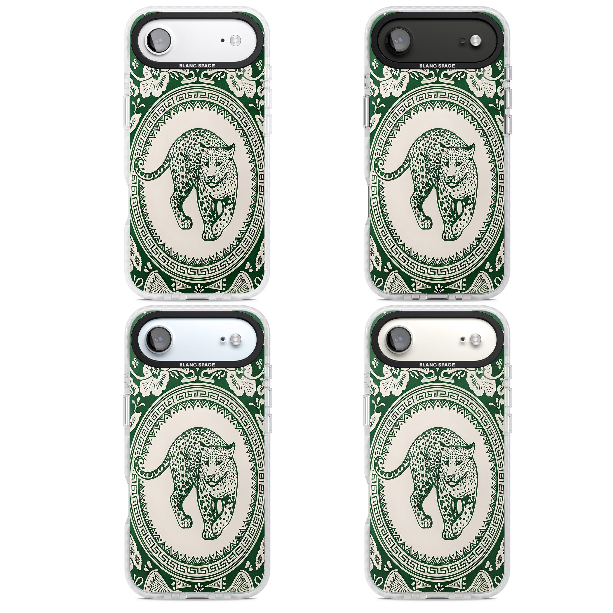 Green Leopard iPhone 17 Air Impact Clear Phone Case APT Impact Protection