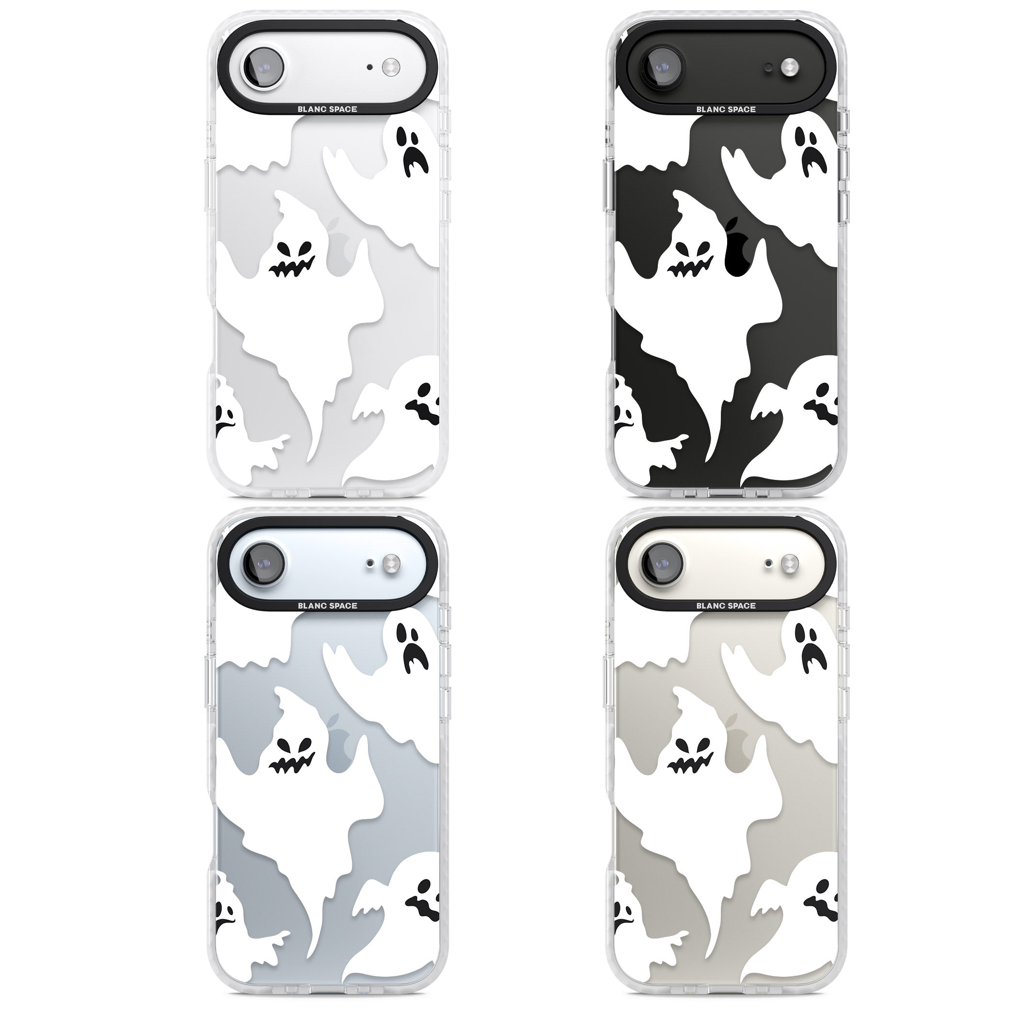 Ghost Pattern iPhone 17 Air Impact Clear Phone Case APT Impact Protection